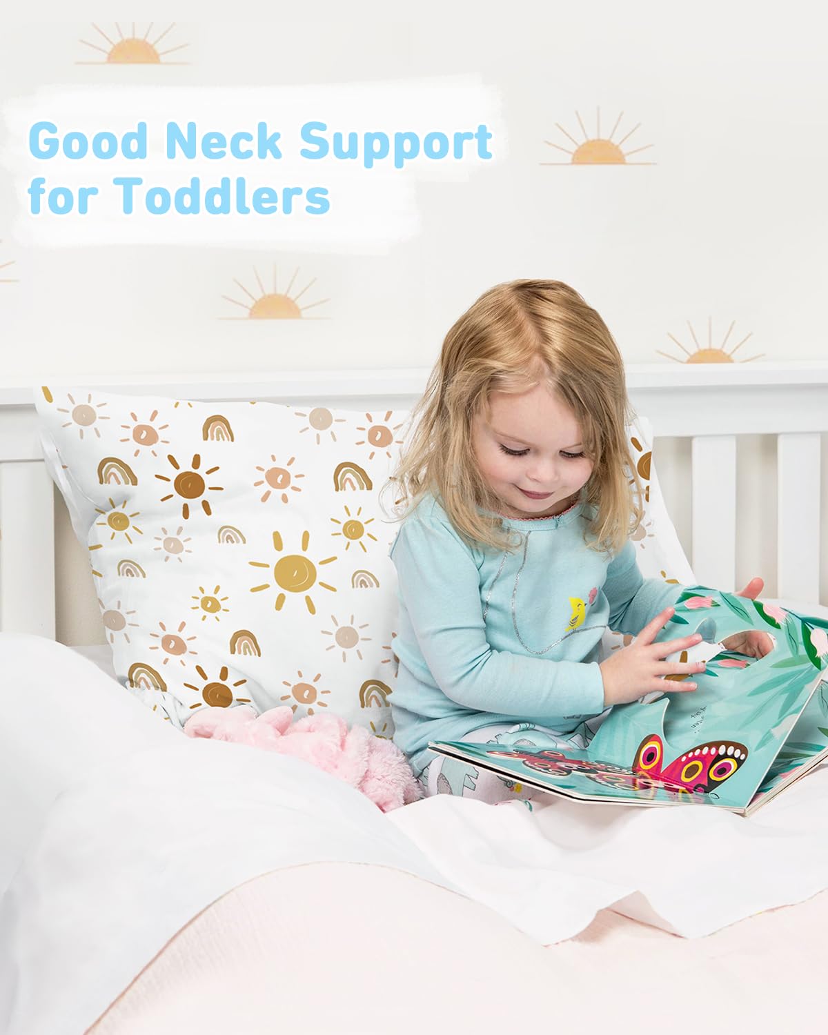 Thumbnail 2 de Babebay 13 x 18-Inch Toddler Pillow with Cotton Case, Microfiber Fill, Rainbow Print