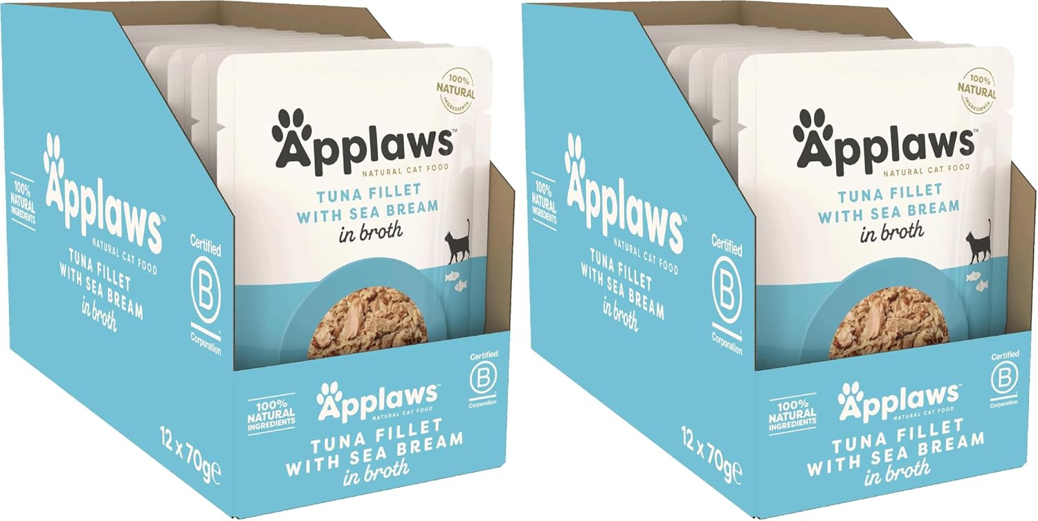 Thumbnail 6 de Applaws Alimento Umido Gatti 100% Naturale, Assortimento di Pesce in Brodo, 12 Pochette da 70g