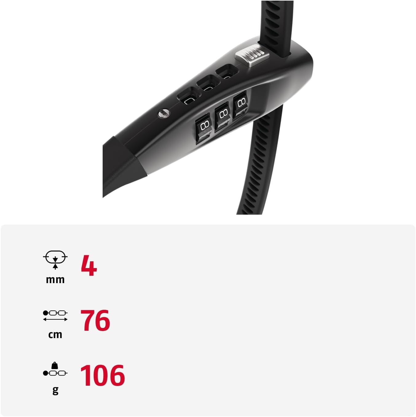 Detalle de ABUS Combiflex TravelGuard 70, lucchetto a cavo 72 cm