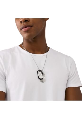 Thumbnail 1 de Diesel Collar Hombre de Acero Inoxidable Plateado ⛓