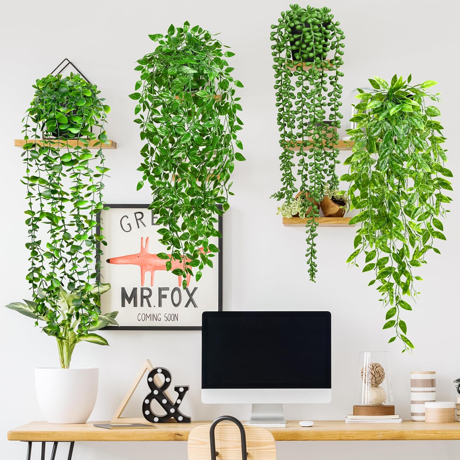 Thumbnail 4 de Palonu Artificial Hanging Plants, 4-Piece Set