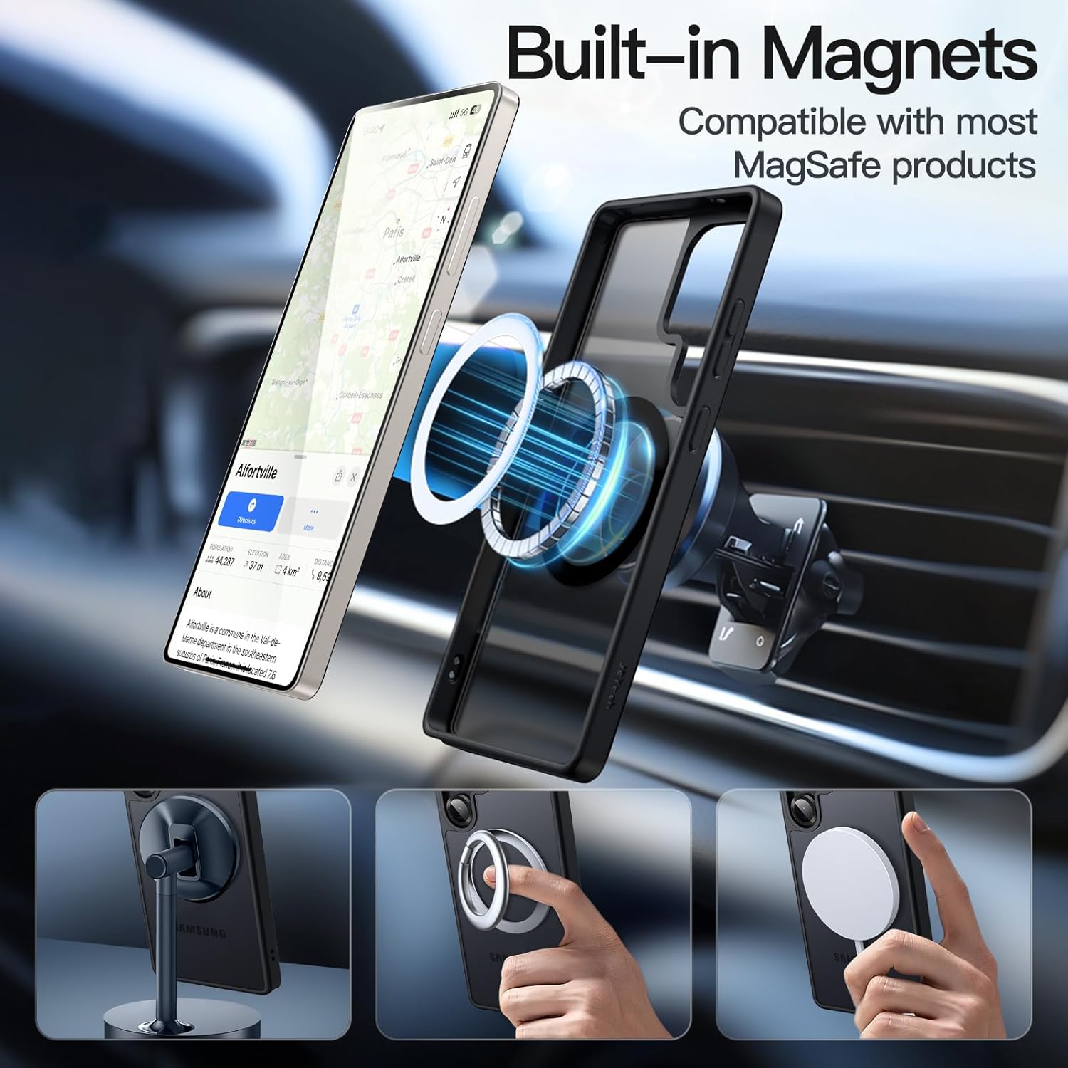 Thumbnail 2 de JETech Magnetic Case for Samsung Galaxy S25 Ultra 5G with MagSafe Compatibility