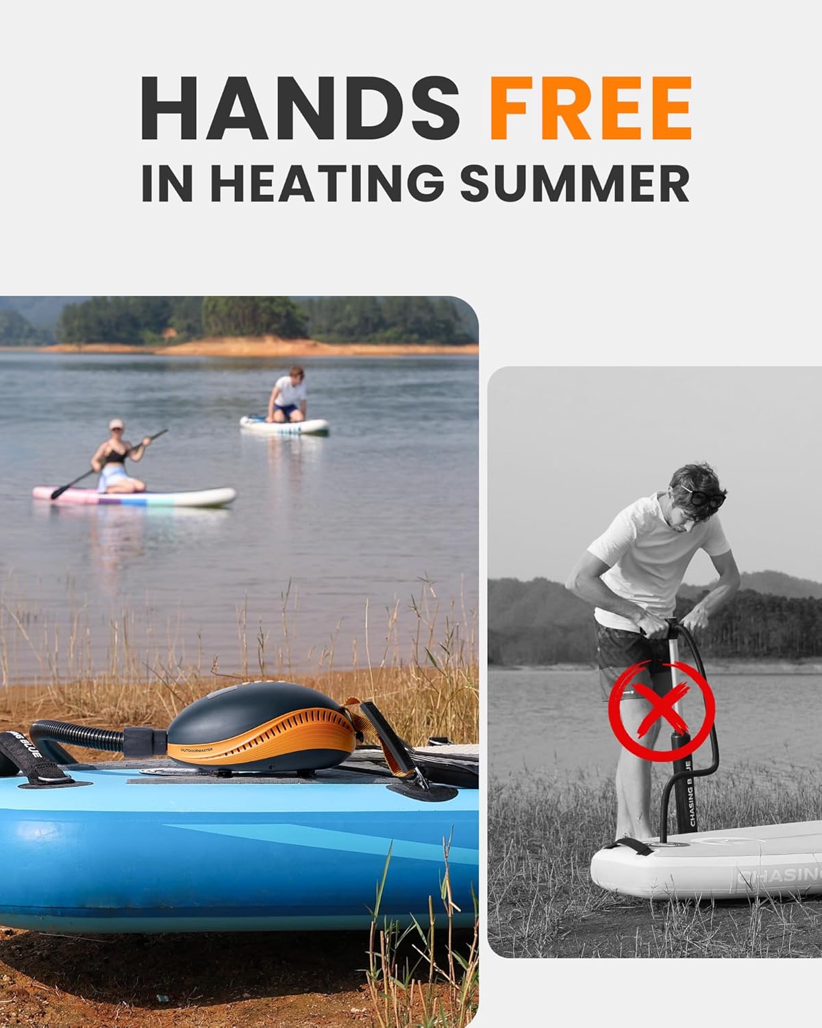 Thumbnail 5 de OutdoorMaster 20PSI Electric SUP Pump — The Dolphin: Auto‑Off, 12V Car Connector