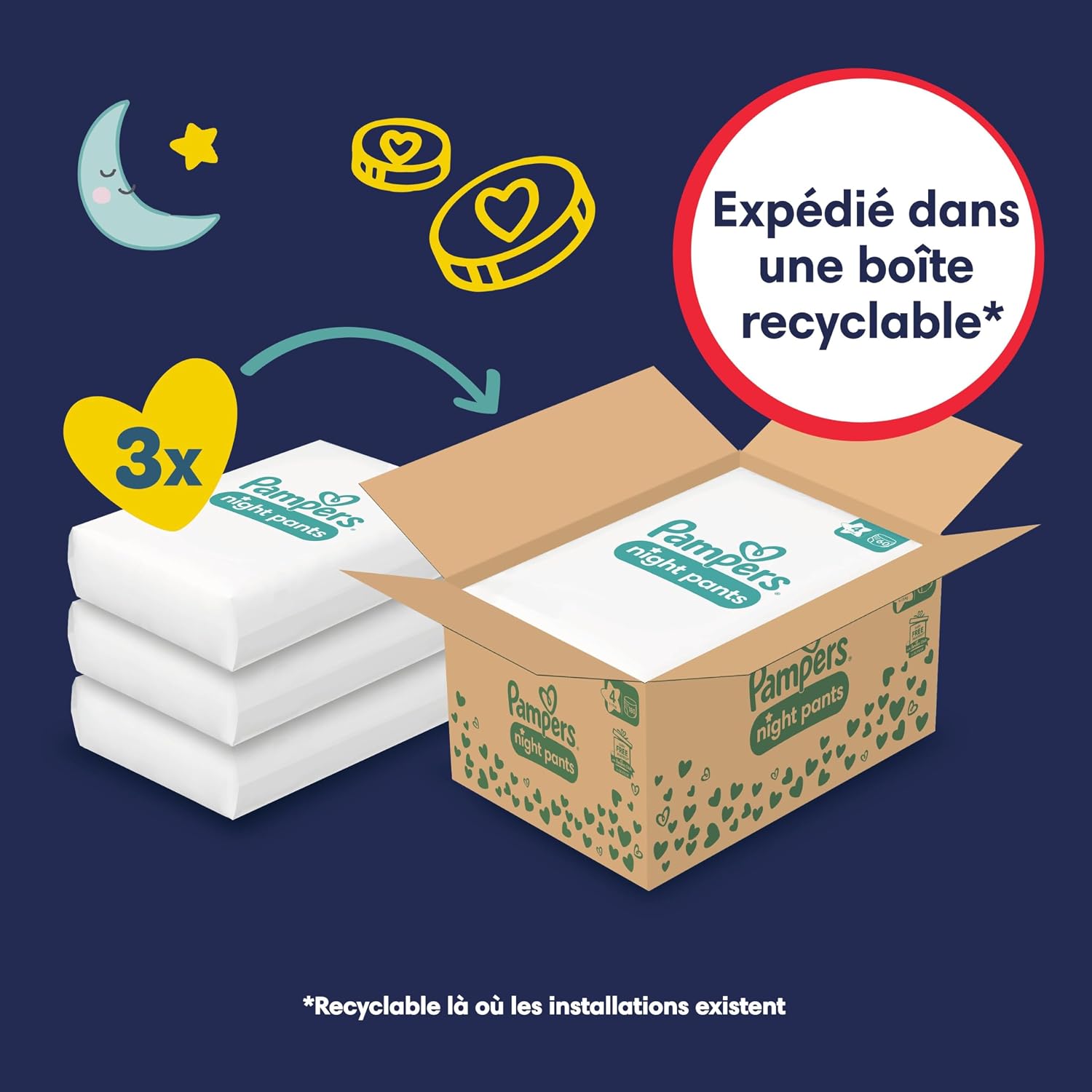 Thumbnail 1 de Pampers Night Pants Couches-culottes 180