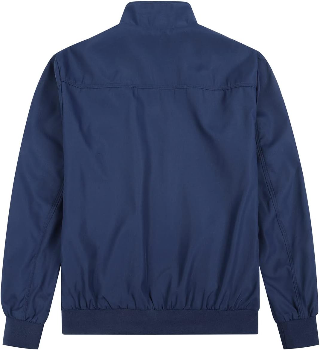 Detalle de YOUTHUP Giacca leggera estiva da uomo stile bomber con zip e colletto coreano