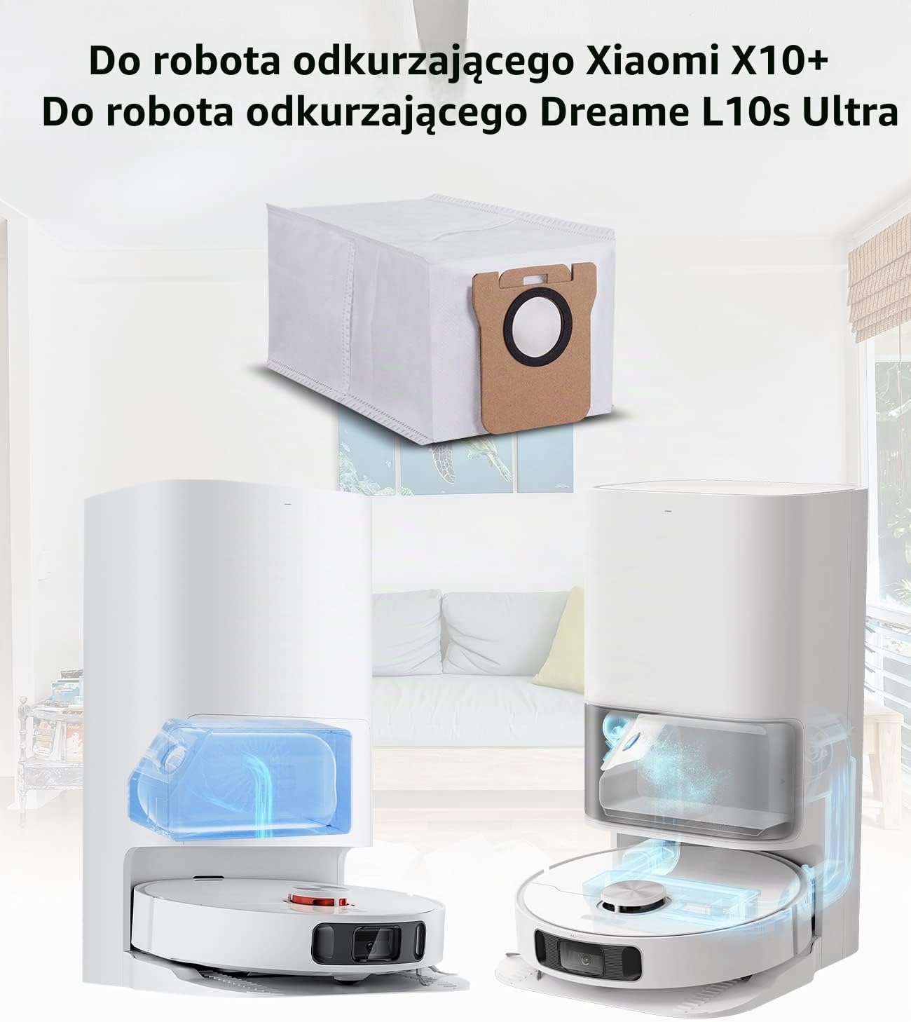 Detalle 2 de Alloytool – 8 worków do odkurzaczy Xiaomi i Dreame, pojemność 2,5 l