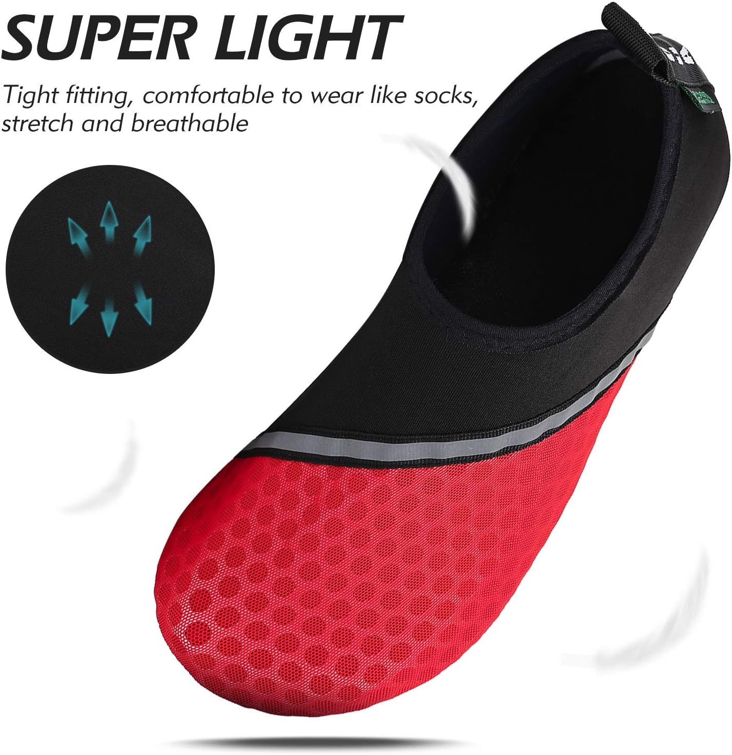 Detalle de SAGUARO Scarpe da Immersione Unisex: leggere, traspiranti e antiscivolo per ogni attività acquatica