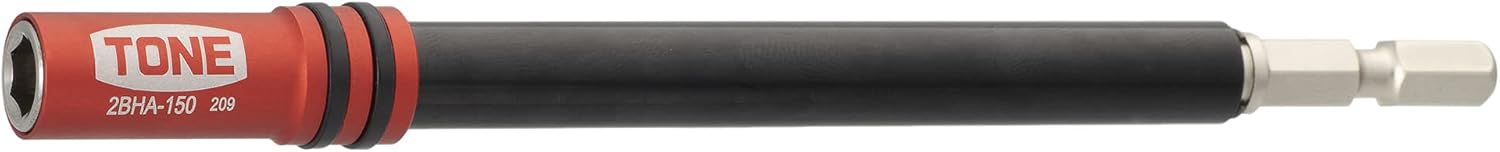 Detalle de トネ(TONE) HP2BHA-150 電動ドリル用ビットホルダー 6.35mm対応・全長150mm・レッド