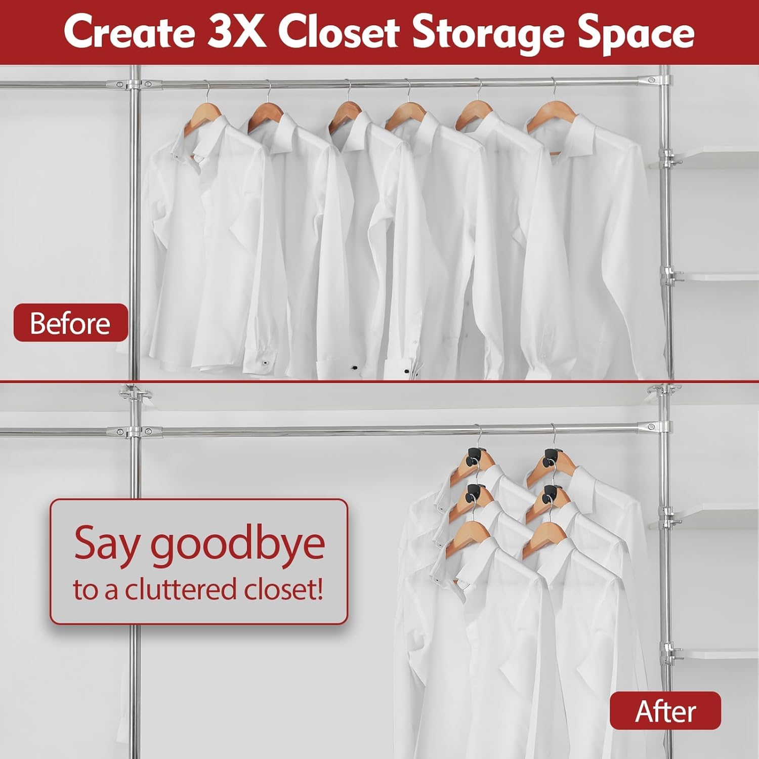 Detalle de Latoxcaa Clothes Hangers Space Saving Pack of 20 – Heavy Duty Organiser up to 20 kg