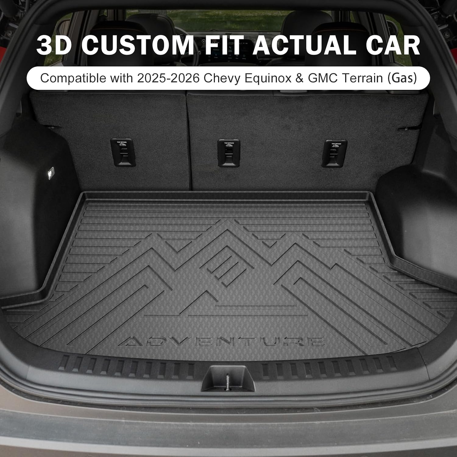Thumbnail 1 de KUST Trunk Cargo Mat for Chevy Equinox / GMC Terrain (2025-2026) – All Weather, Edge-to-Edge Protection