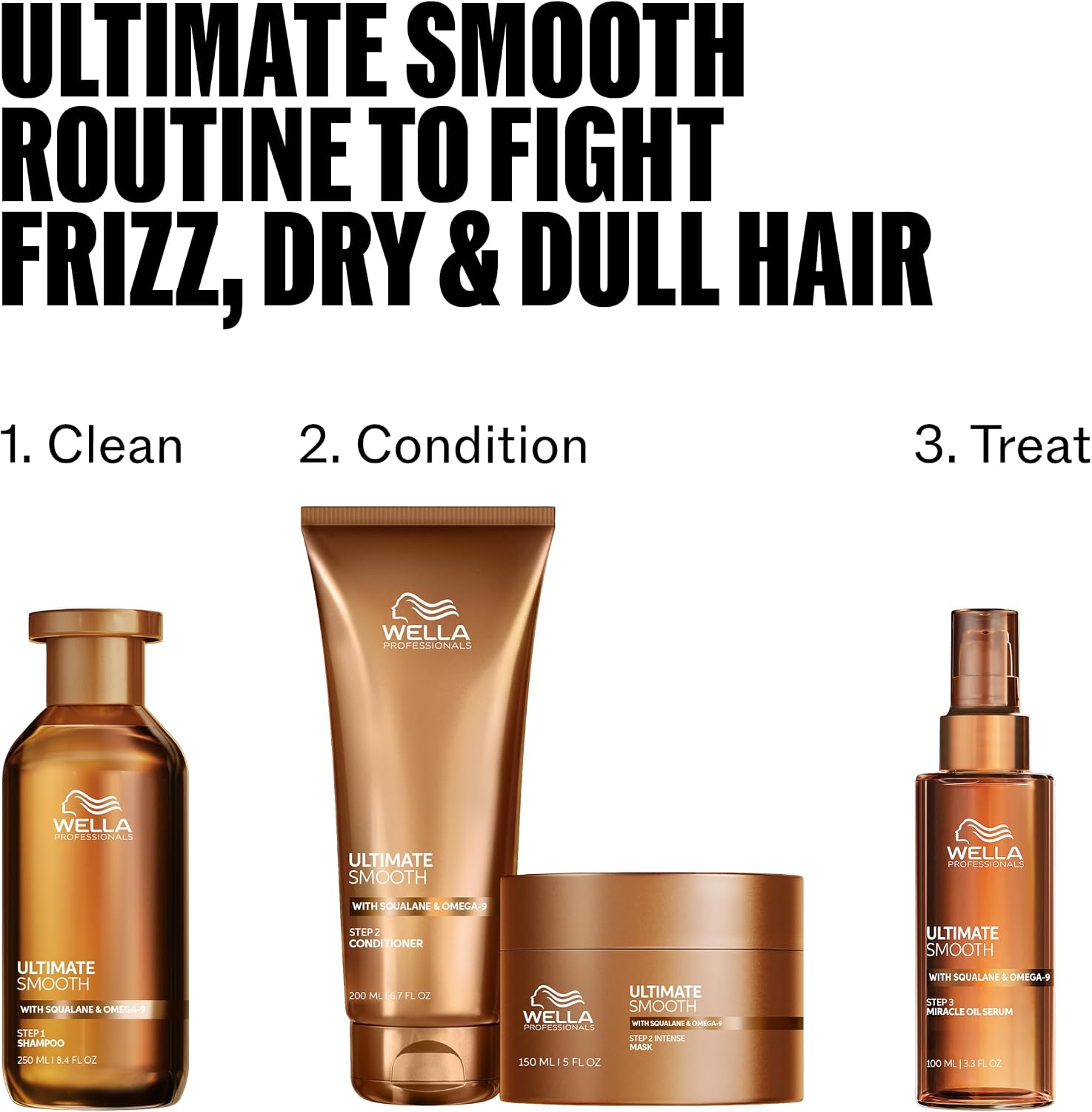 Thumbnail 6 de Wella Professionals ULTIMATE SMOOTH Shampoo with Squalane & Omega 9 (250ml)