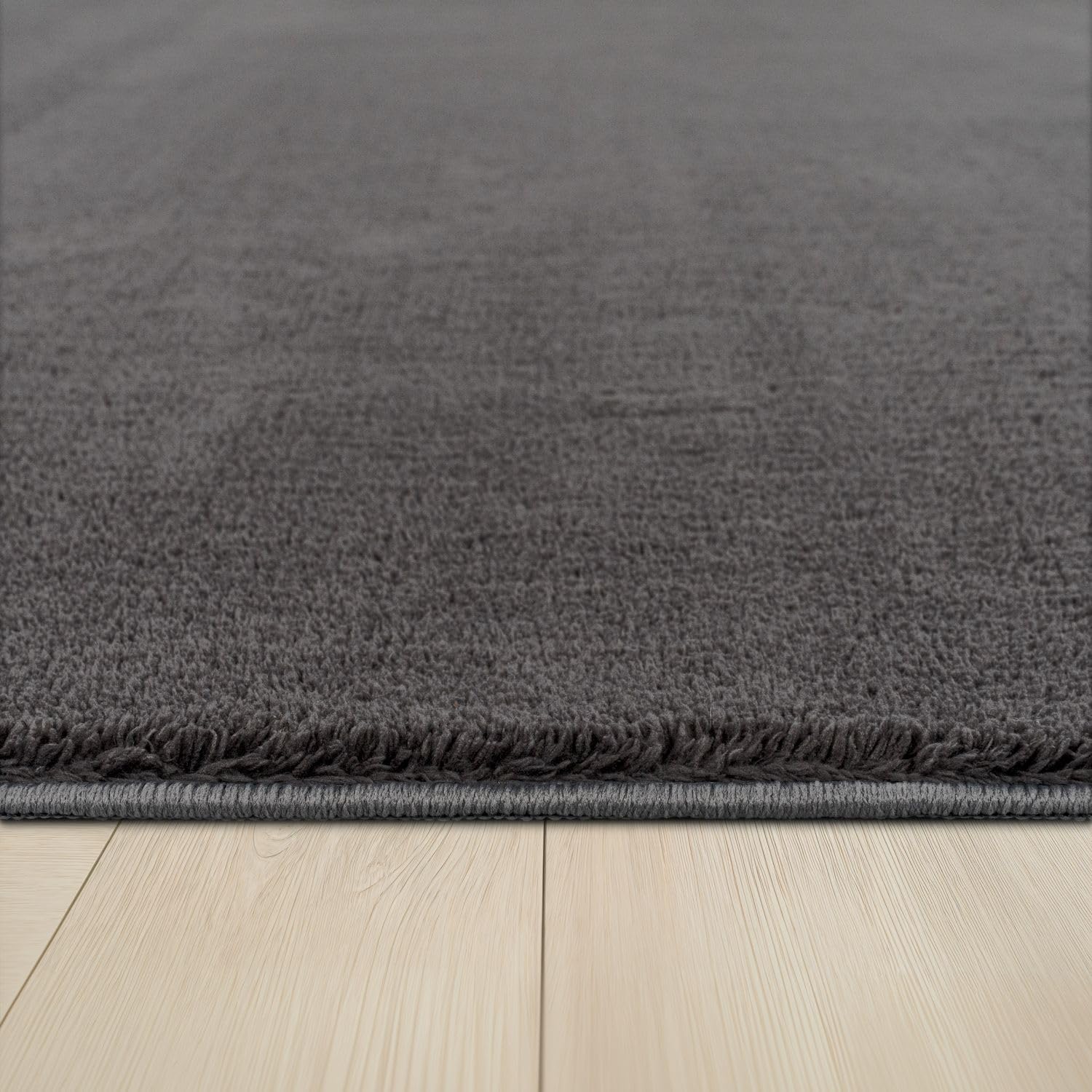 Detalle 2 de TT Home Teppich Kurzflor Anthrazit 140x200