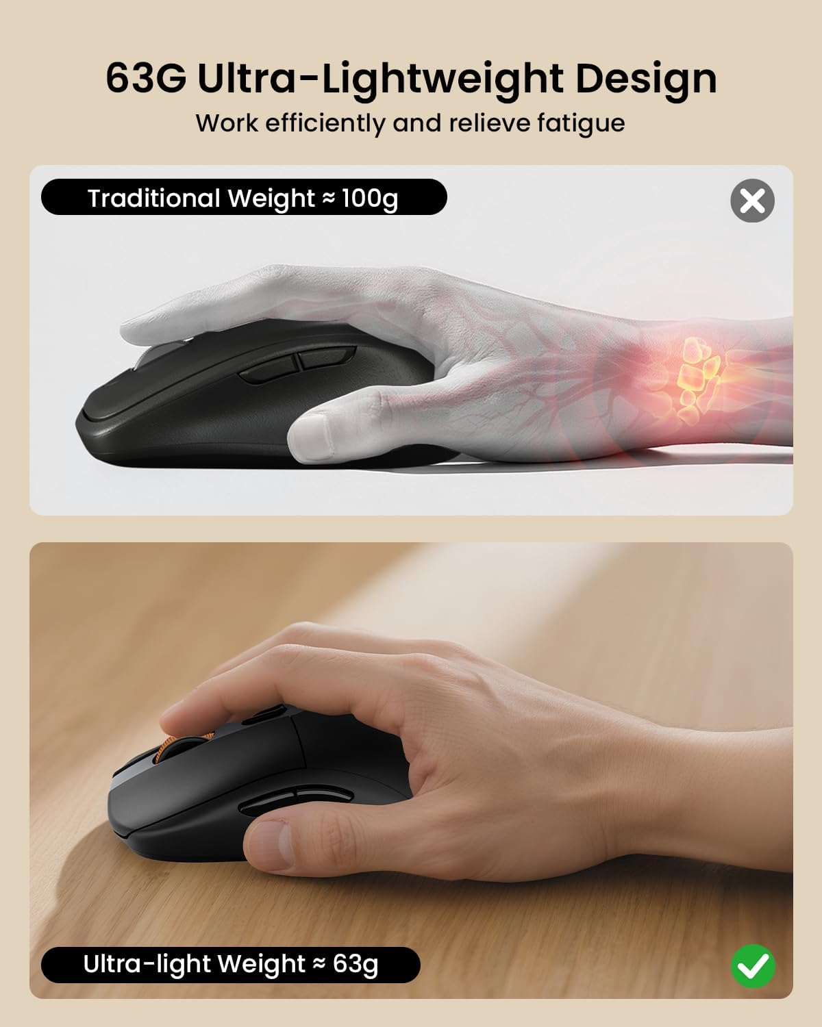 Thumbnail 4 de ProtoArc KM310 Wireless Mechanical Keyboard and Mouse (QWERTY UK, Red Switches) – 2.4G + Dual Bluetooth