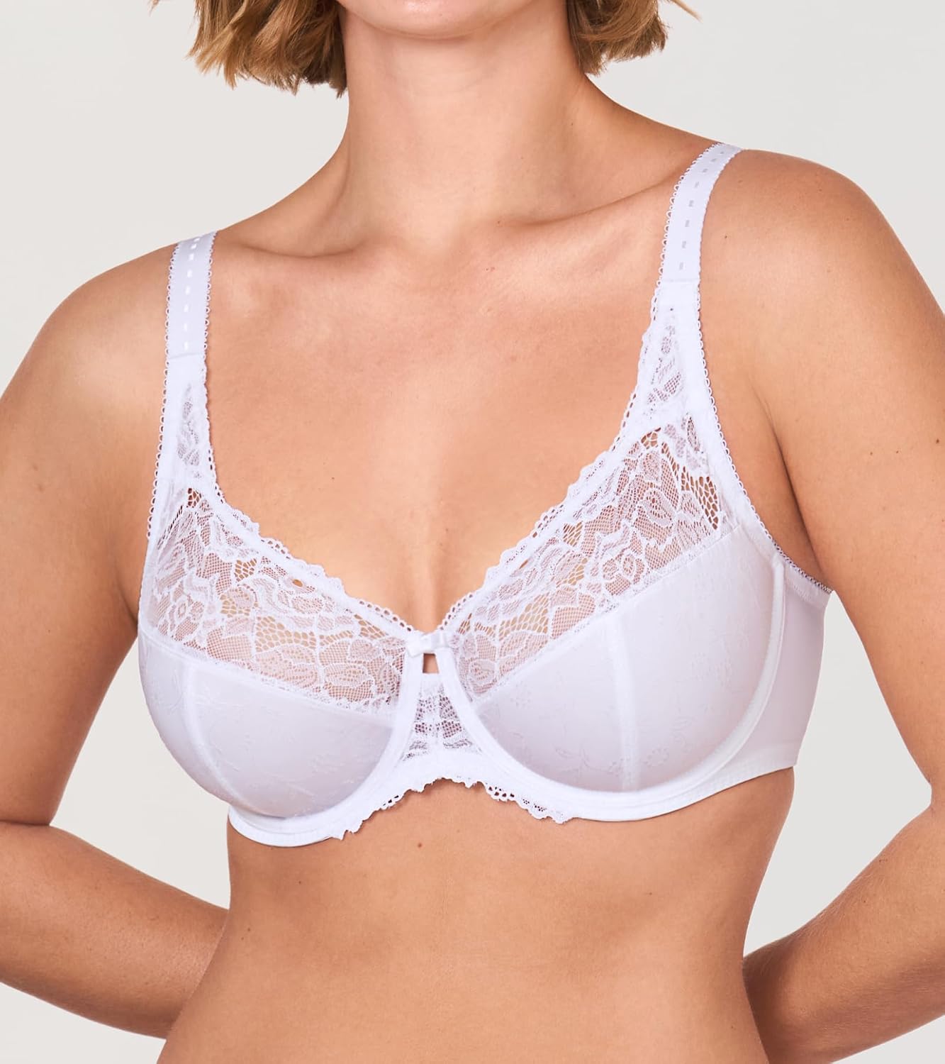 Detalle de DELIMIRA Women's Lace Minimiser Full Coverage Bra – Plus Size, Underwire