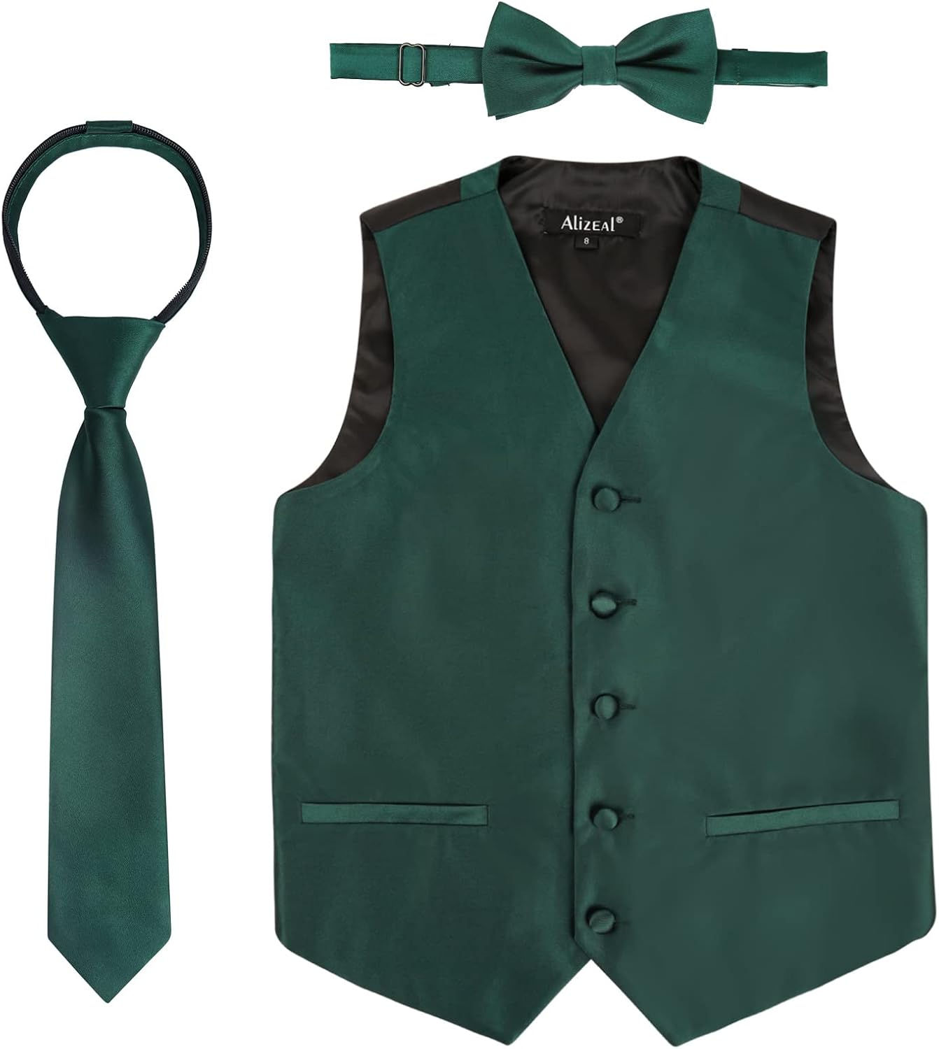 Thumbnail 4 de Alizeal Boys 3pc Tie and Waistcoat Set