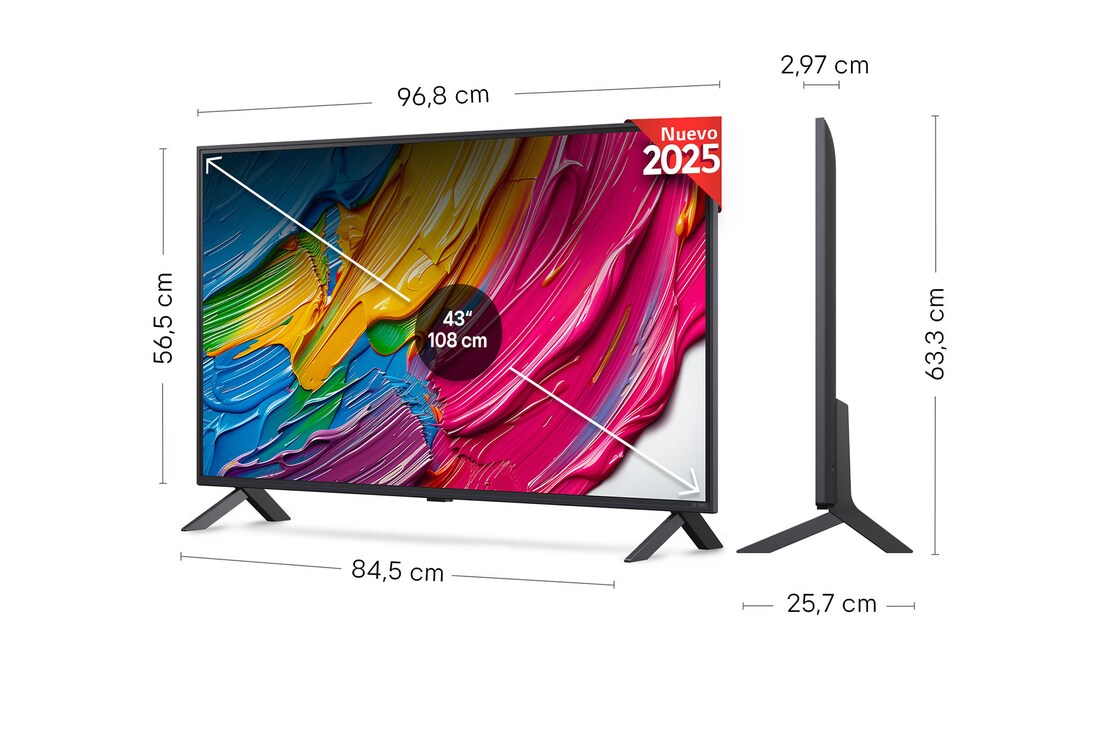 Detalle 2 de LG QNED8E 43" 4K Smart TV 2025