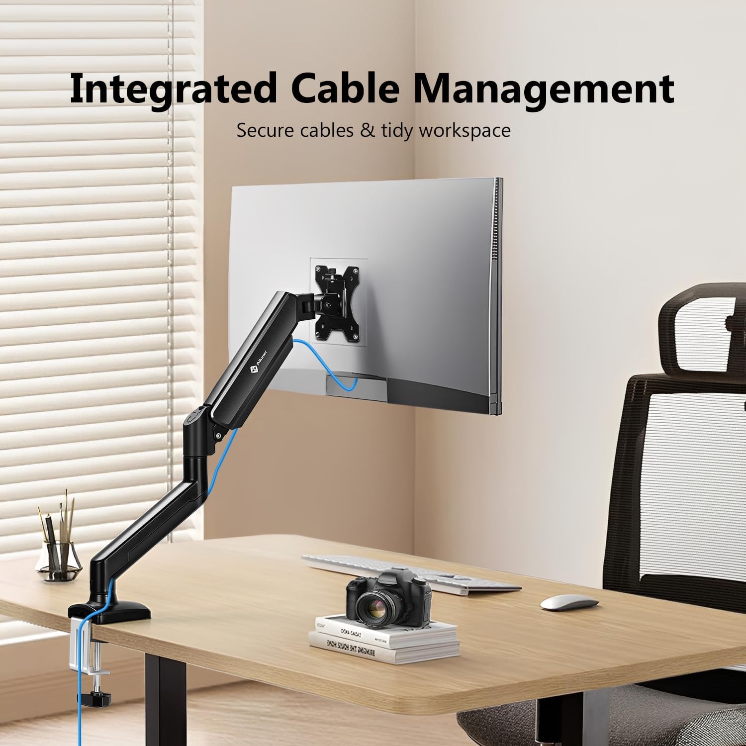 Detalle de Ailuner Single Monitor Mount (Gas Spring) for 13–32" Screens, VESA 75x75 / 100x100