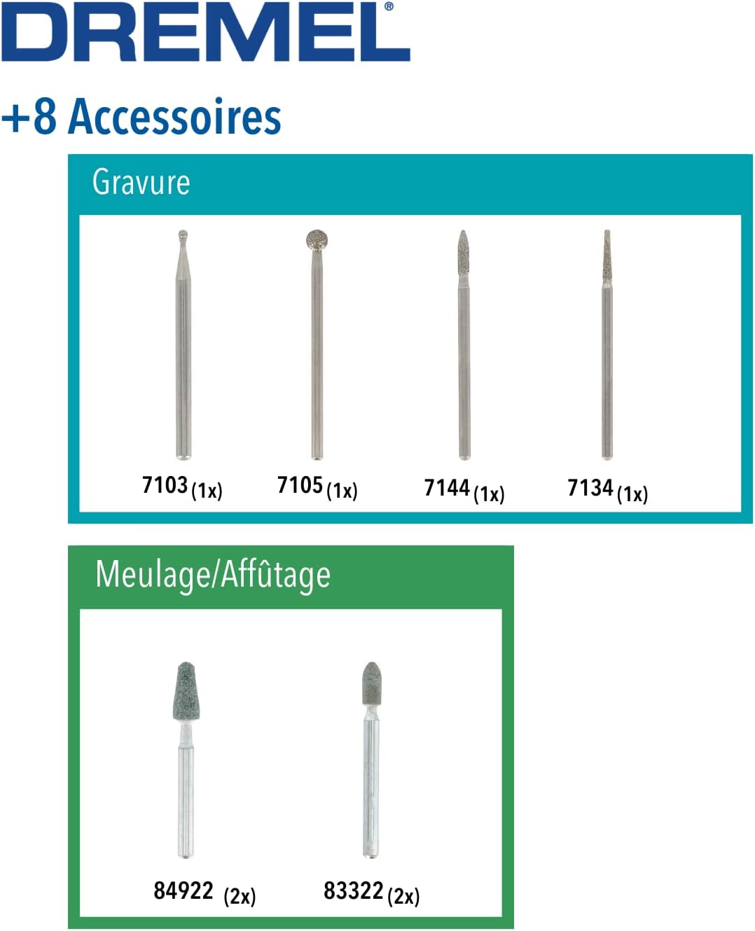 Thumbnail 1 de Dremel 682 8 accessoires gravure verre 🔧