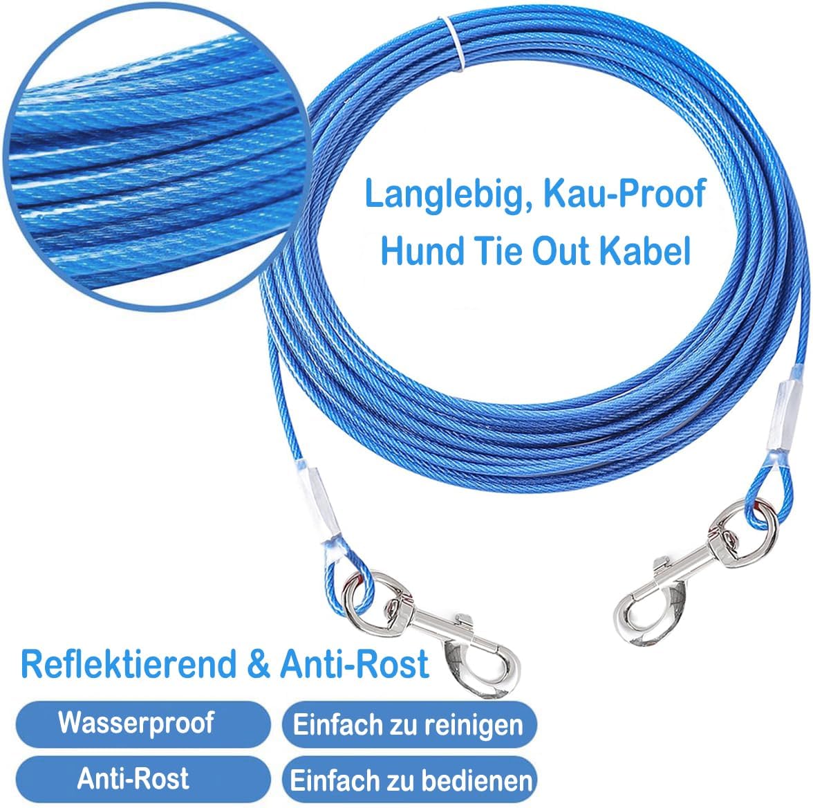 Thumbnail 4 de Mi Metty Tie-Out Leinen 3m Blau