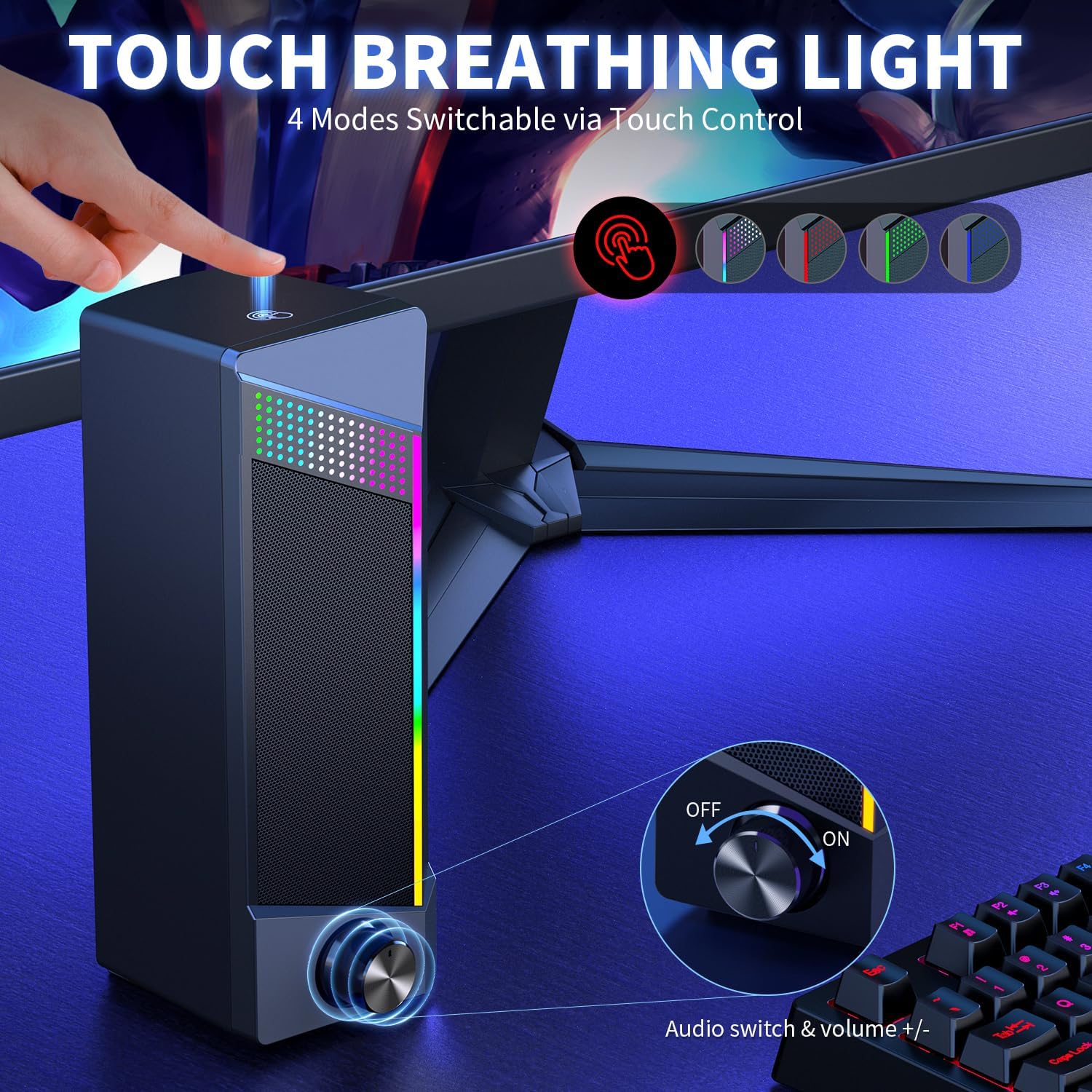 Thumbnail 3 de 2 in 1 PC RGB Speakers 10W