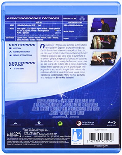 Detalle 2 de 60 segundos de Divisa Films - Blu-ray
