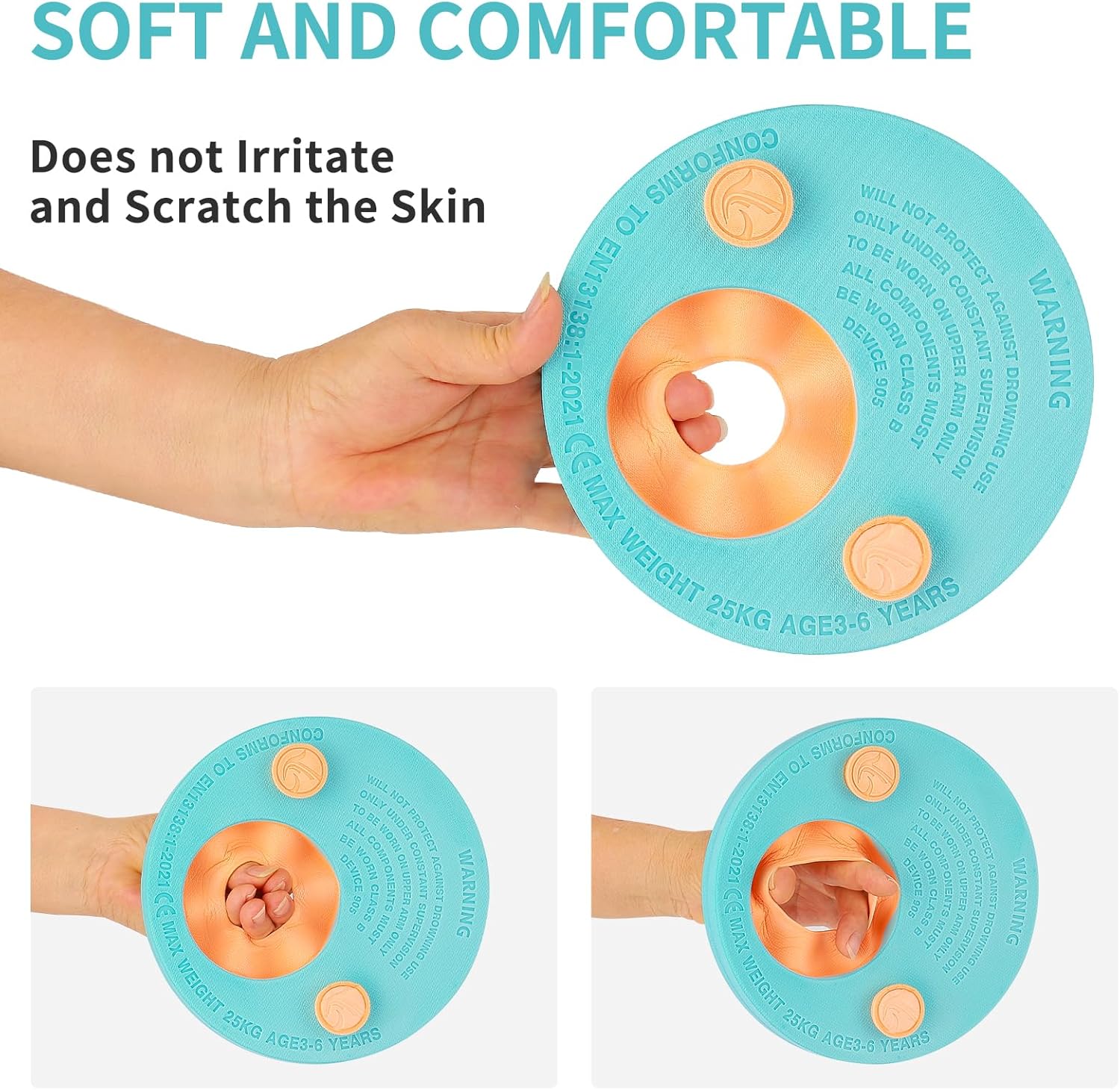 Thumbnail 3 de Kaianda 6 Pieces Foam Pool Floats: Kids' Arm Bands and Discs for Learning to Swim