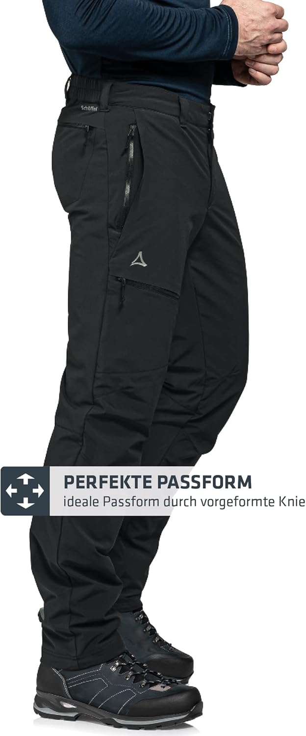 Detalle de Schöffel Herren Koper1 Warm Hose – warme Softshell-Trekkinghose für Wandern