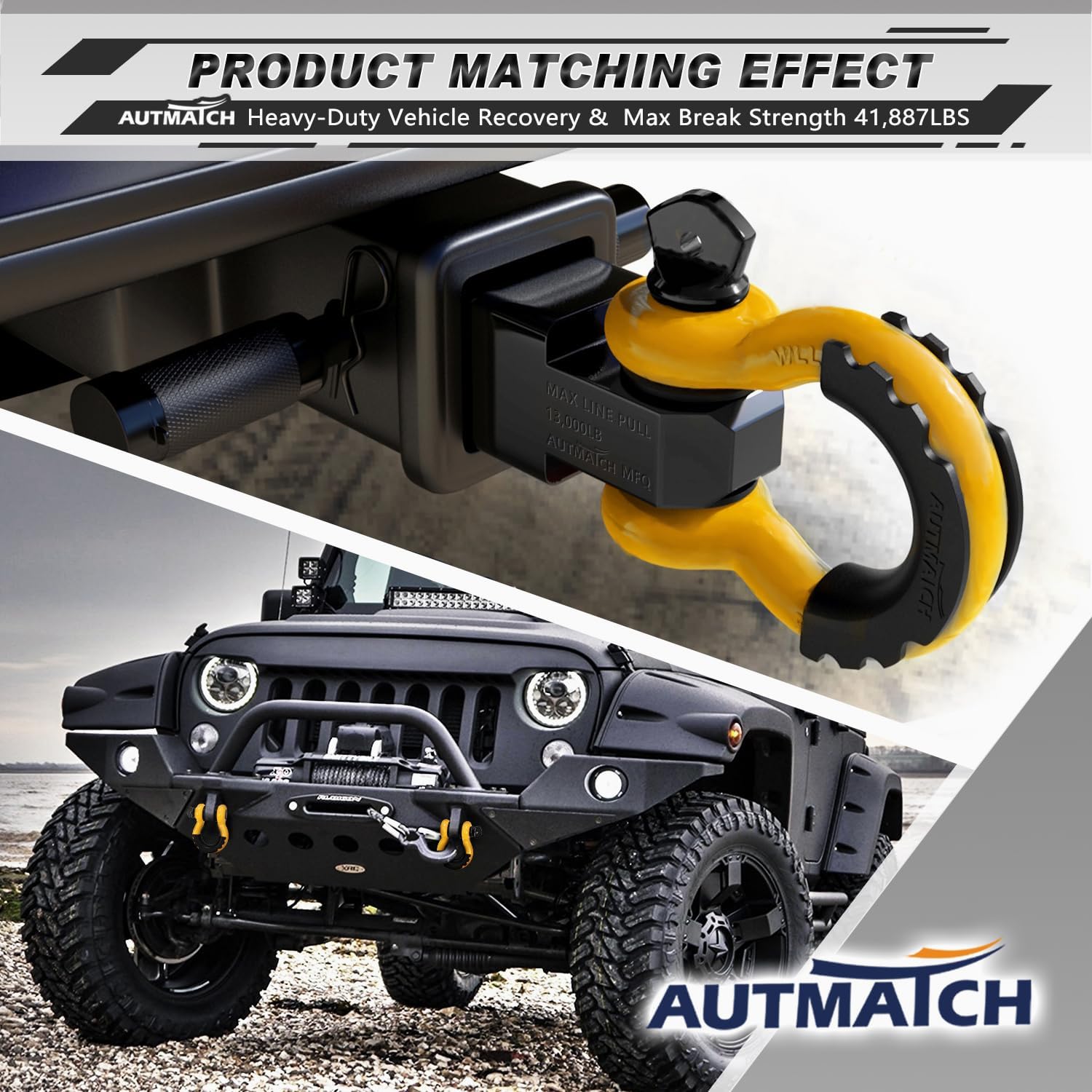 Thumbnail 5 de AUTMATCH D Ring Shackle 3/4" 10471 lb capacity