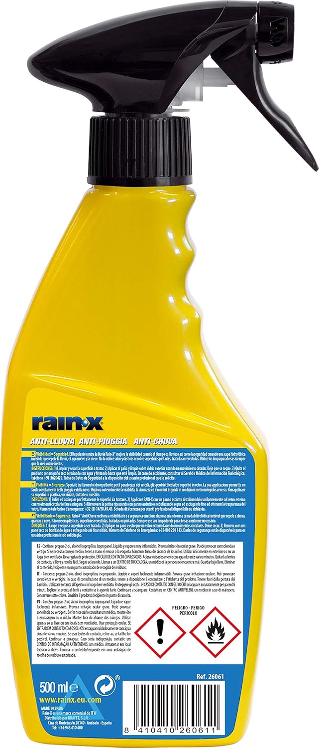 Thumbnail 1 de Rain-X Spray Liquido Lavavetri Auto Antipioggia con Tecnologia Idrofobica 500 ml