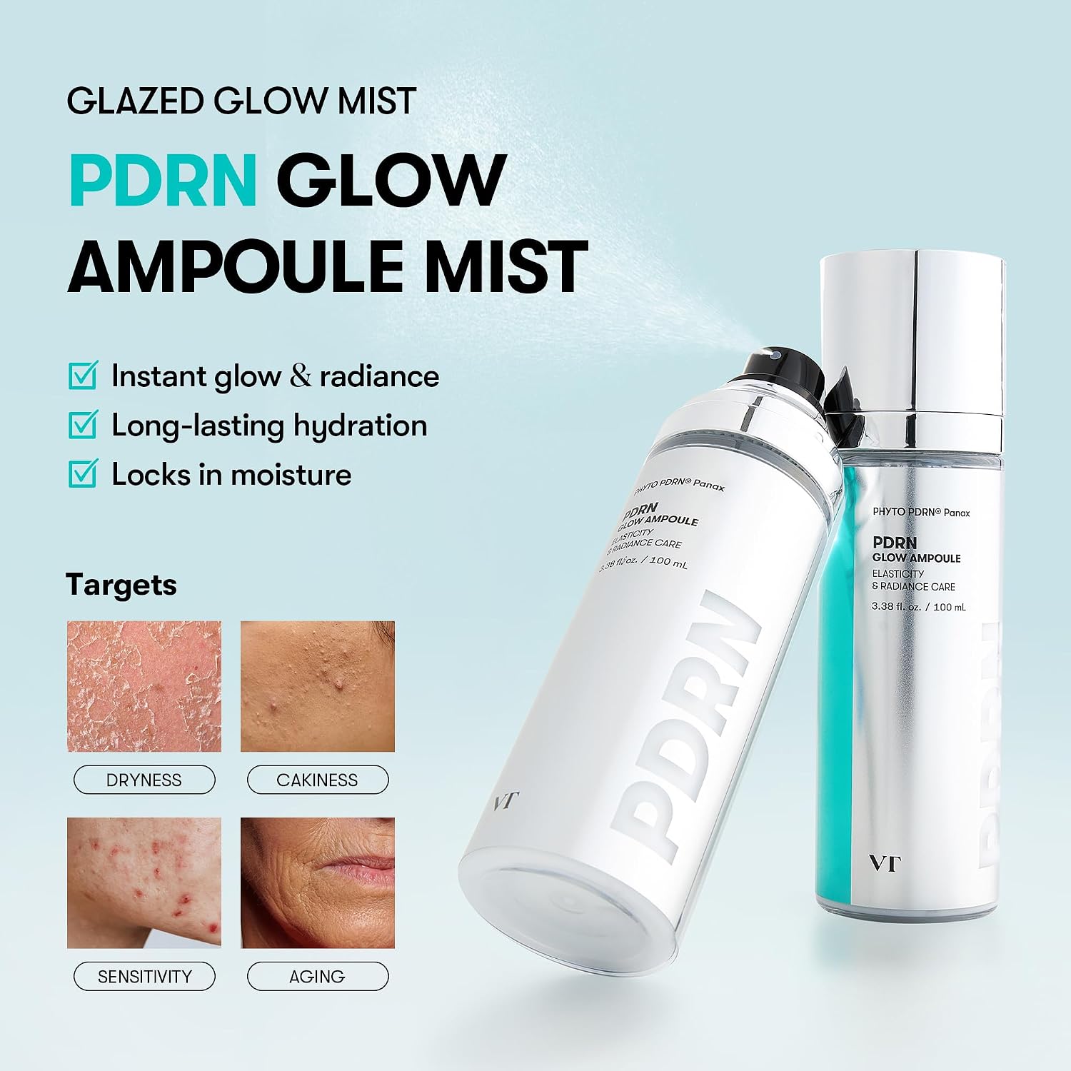 Thumbnail 1 de VT COSMETICS PDRN Glow Ampoule & PDRN Facial Mist: Deep Hydration in a Feather-Light Spray