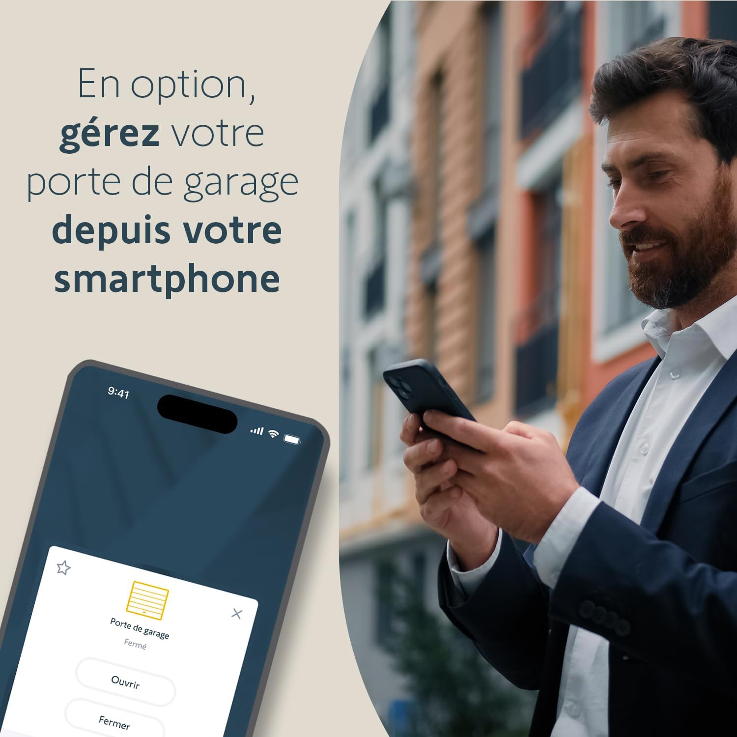 Detalle de Somfy Serenia 700 io : Pack motorisation porte de garage avec télécommandes Keytis et compatibilité TaHoma