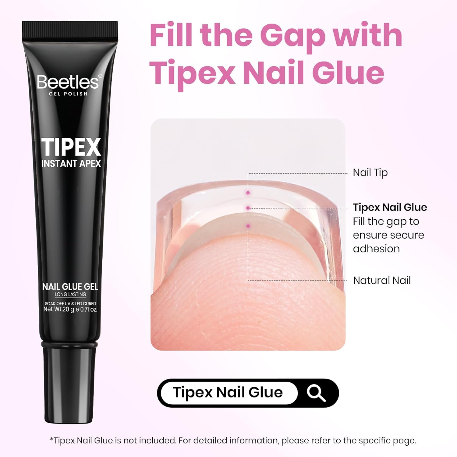 Thumbnail 5 de Beetles Tipex Instant Apex Nail Tips, Almond Medium, 16 Sizes (00–14), 192pcs