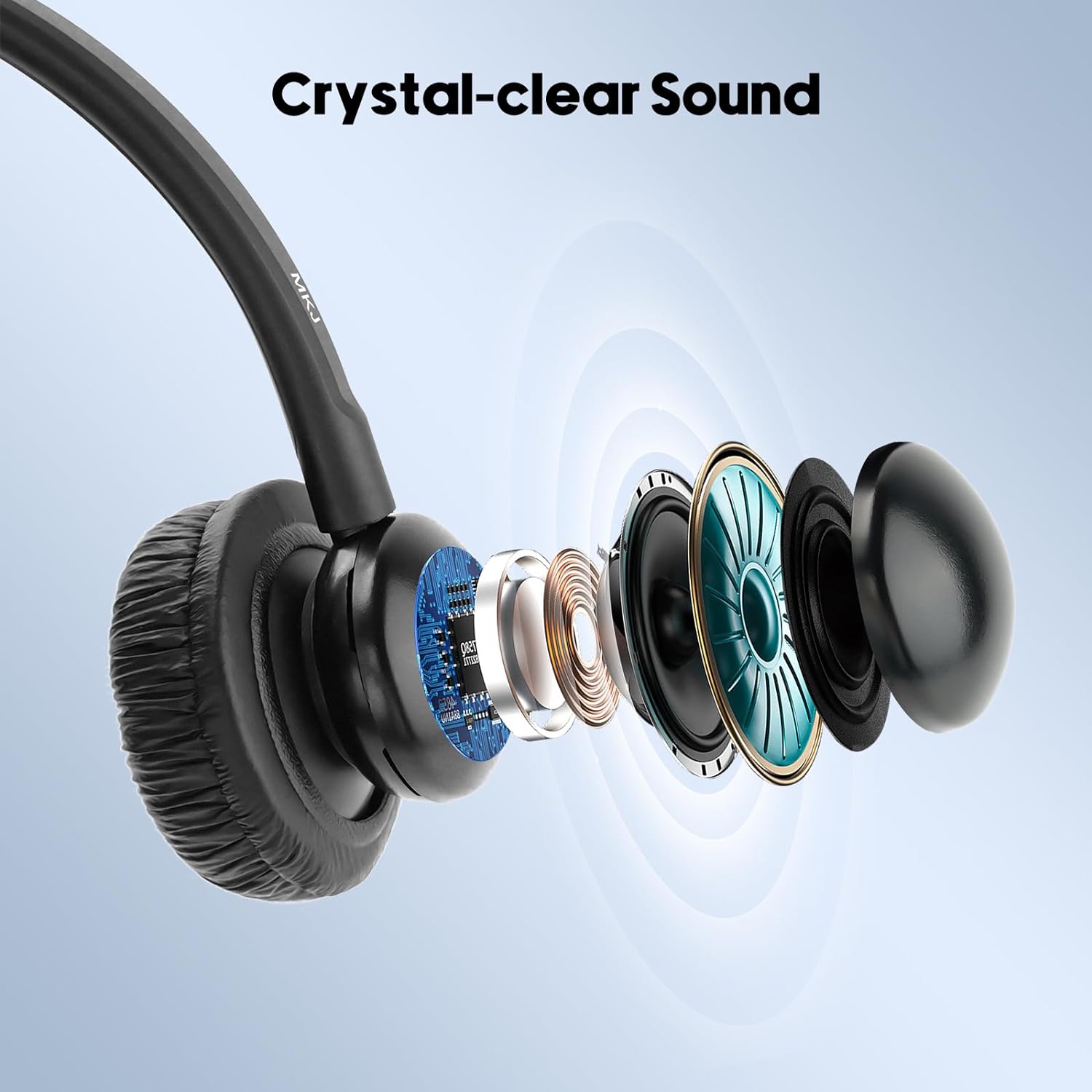 Thumbnail 3 de MKJ RJ9 Call Centre Telephone Headset with Noise-Cancelling Microphone