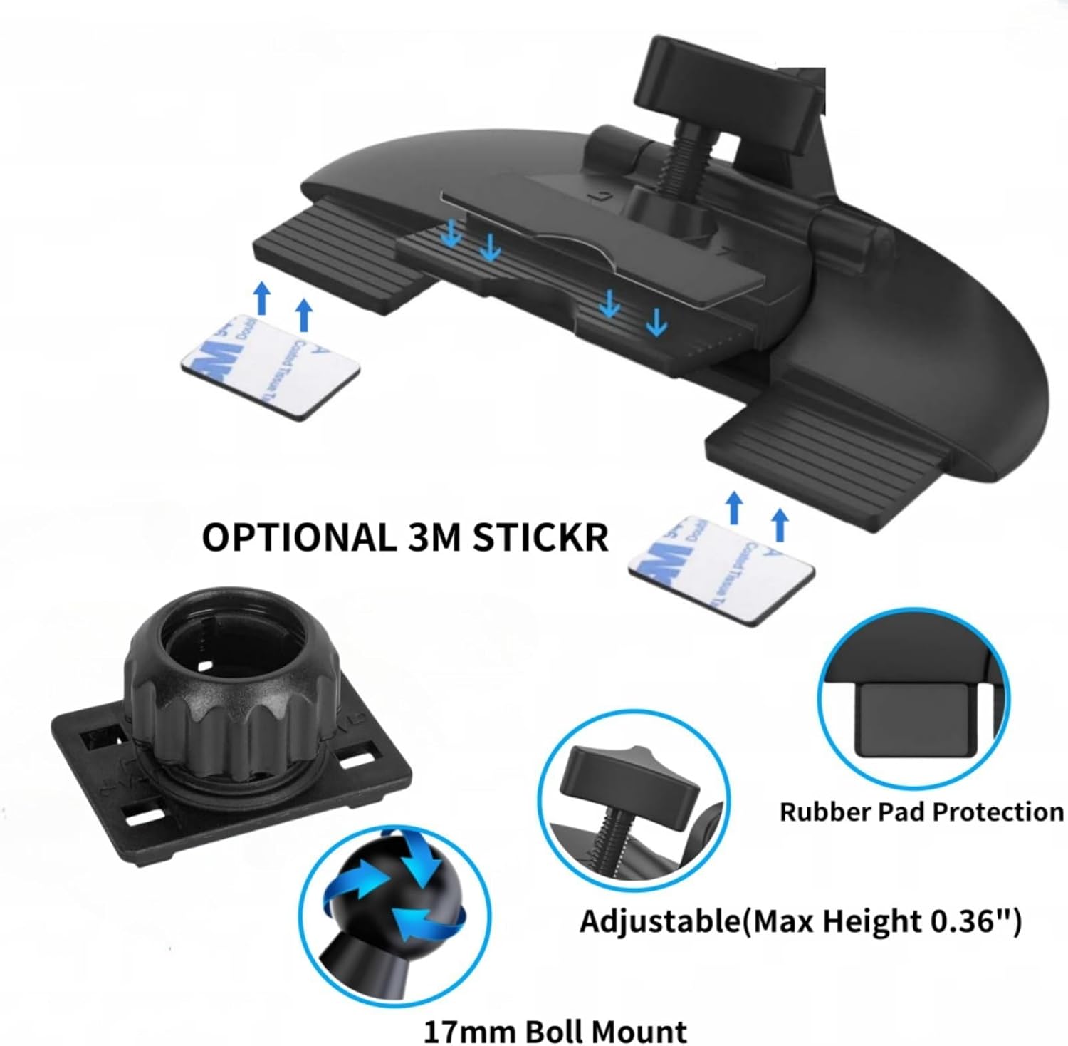 Detalle 2 de Epronic CD Slot Mount 17mm Ball Adapter