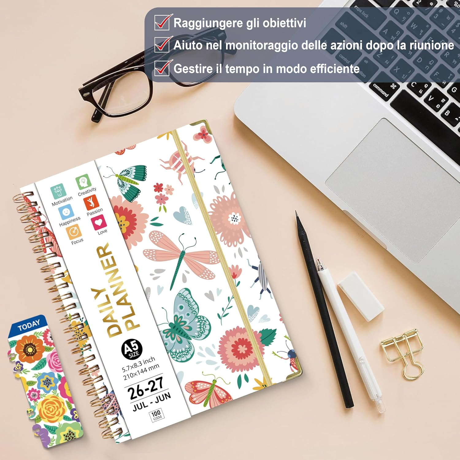 Thumbnail 6 de Gumiho Agenda Settimanale 2026–2027 Spirale A5: planning semplice e stile per l’anno accademico