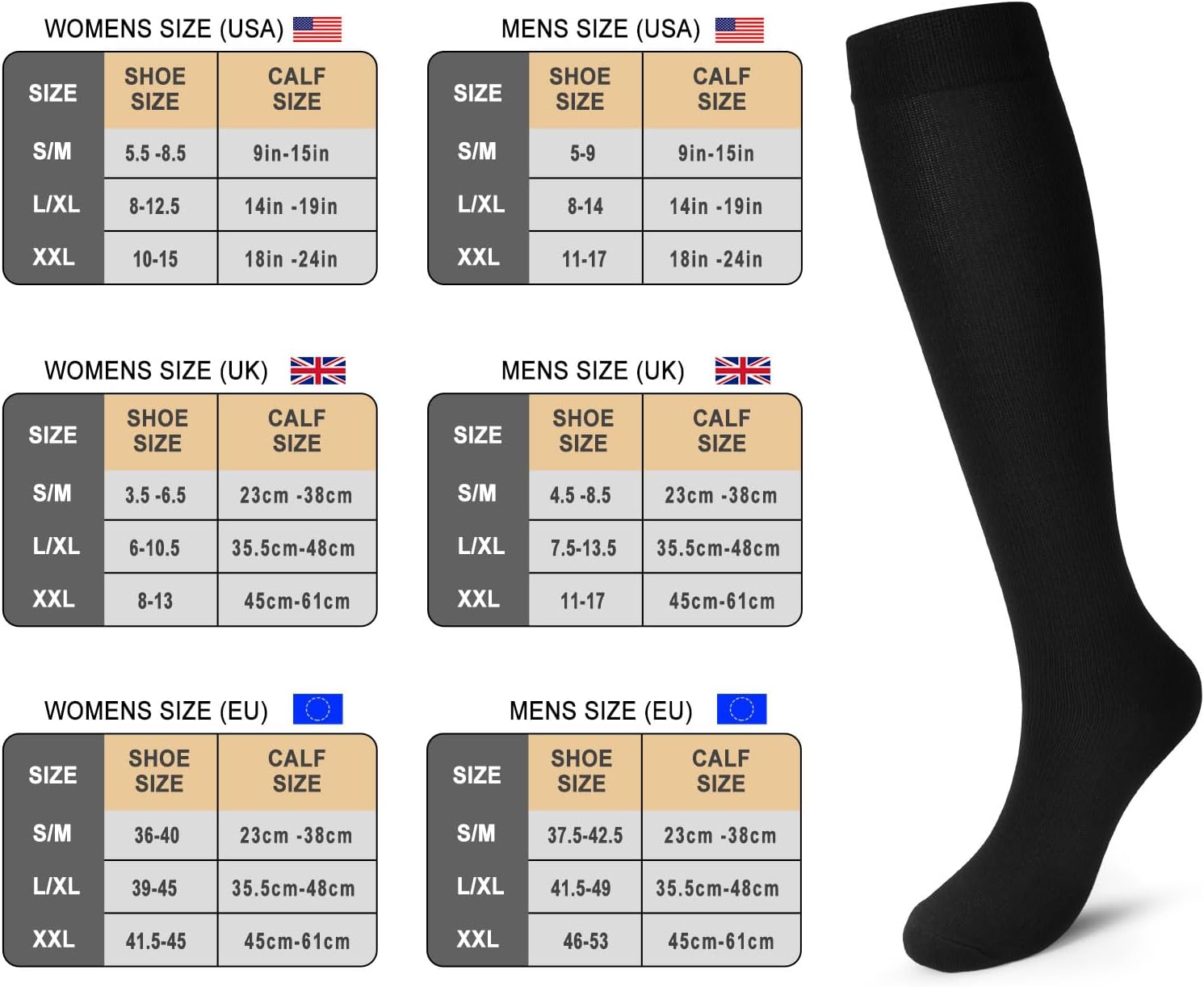 Thumbnail 3 de Pnosnesy Compression Socks (7 Pairs) for Men & Women – 15–20 mmHg