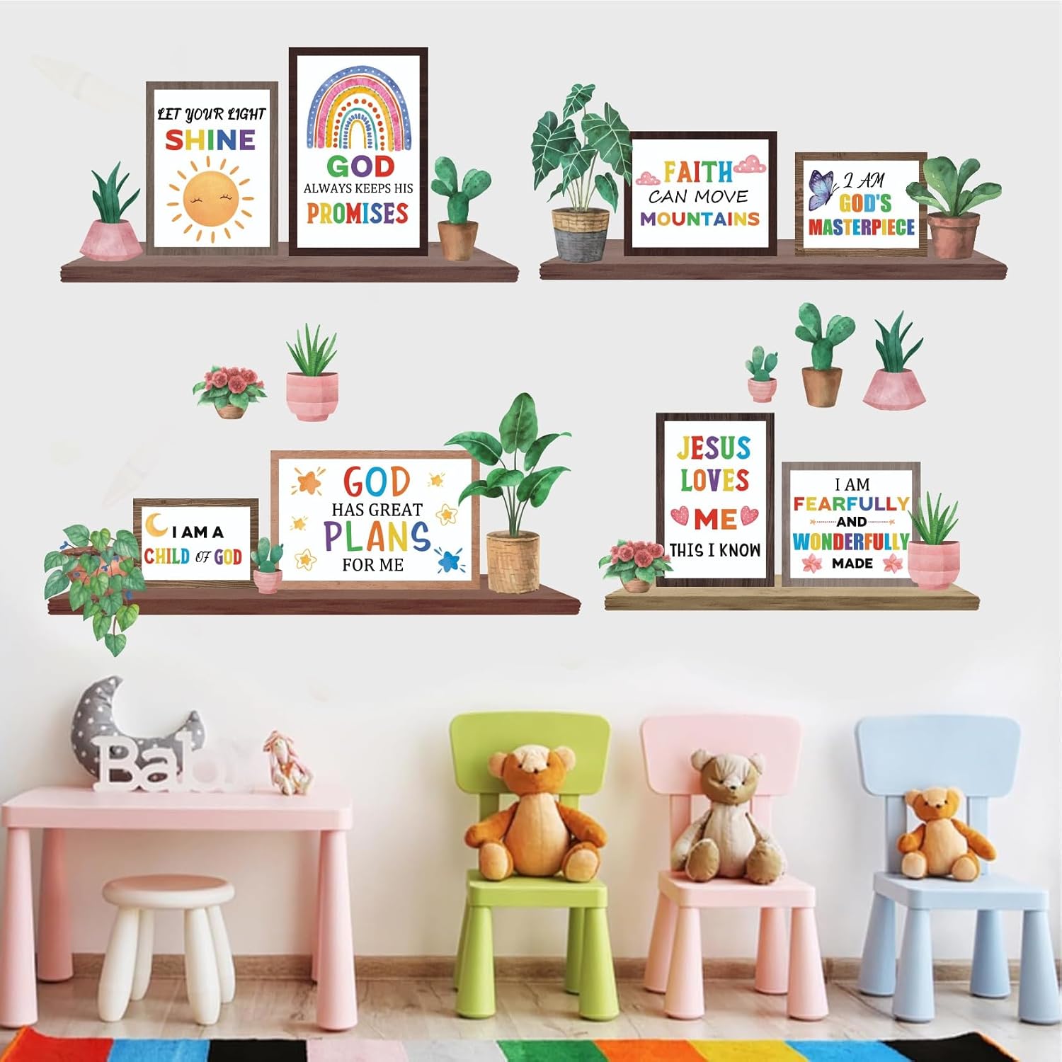 Thumbnail 6 de TOARTi Colorful Rainbow Motivational Quotes Wall Stickers for Kids