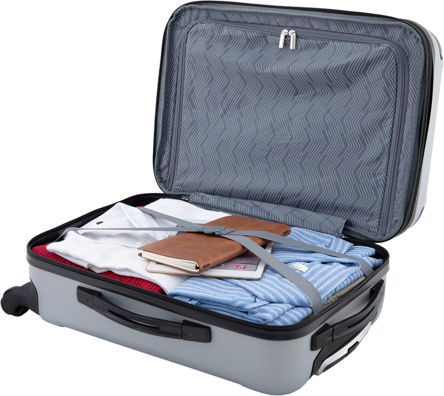 Detalle de Travelers Club Chicago Hardside Erweiterbare Spinner – Gepäckstücke