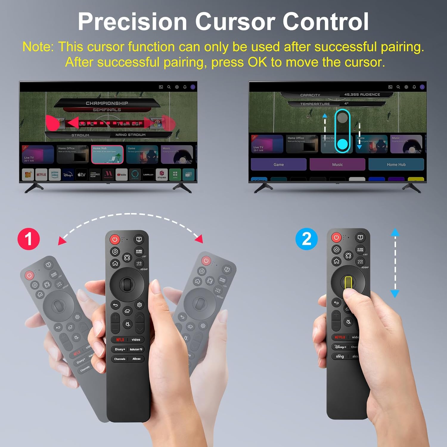 Detalle de Magic-Control for LG-Smart-TV-Remote-Replacement with Voice & Pointer Aiming for LG Magic Smart TVs MR25GA MR24GA MR23GA MR22GA MR21GA
