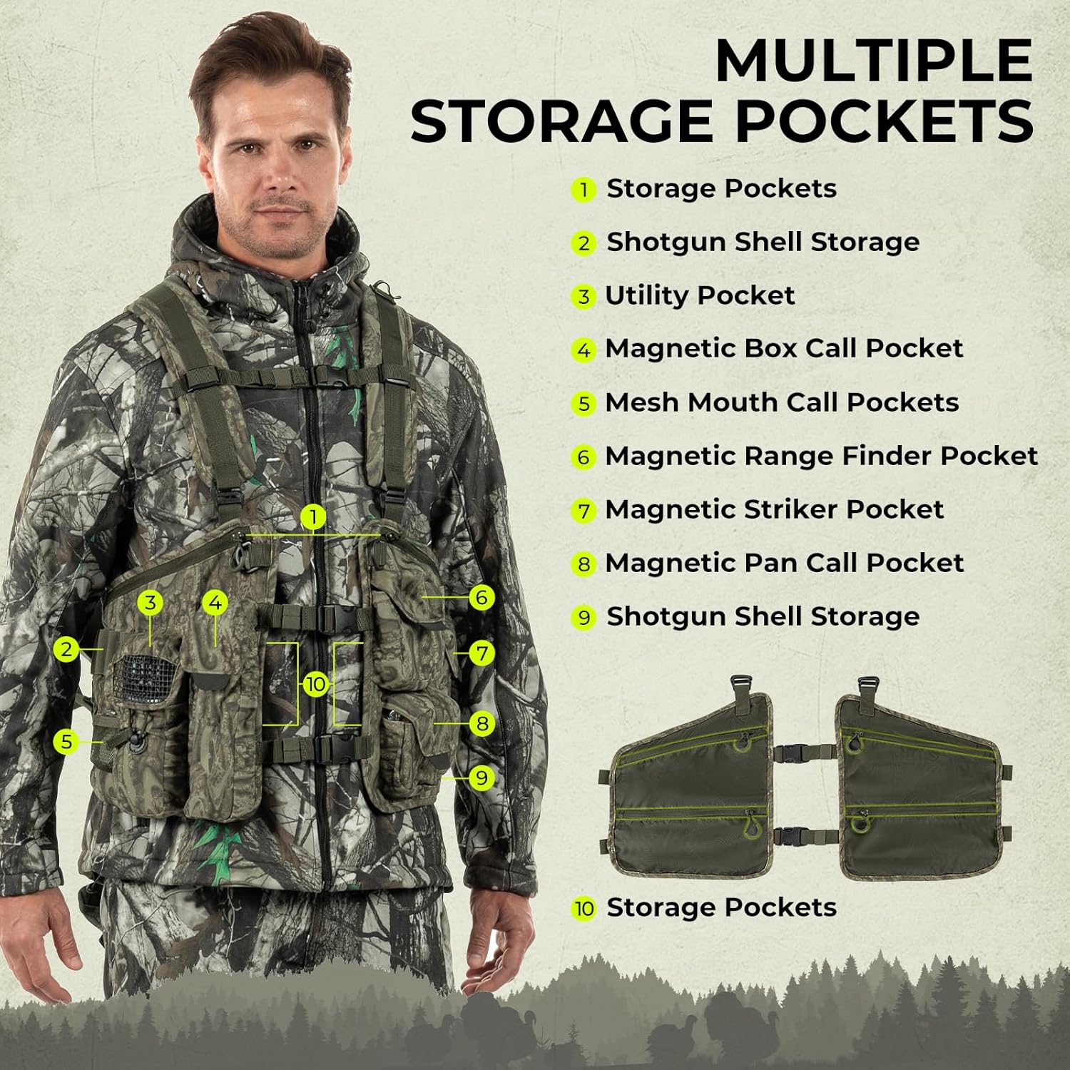 Detalle de Extremus BearHauler Turkey Hunting Vest (Convertible Daypack) by KastKing
