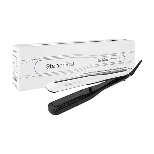 Detalle de L’Oréal Professionnel Steampod Plancha de vapor para cabello blanco