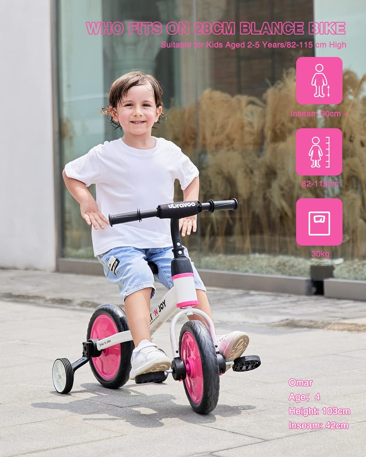 Detalle 2 de UBRAVOO Fit 'n Joy vélo d’entraînement 4 en 1