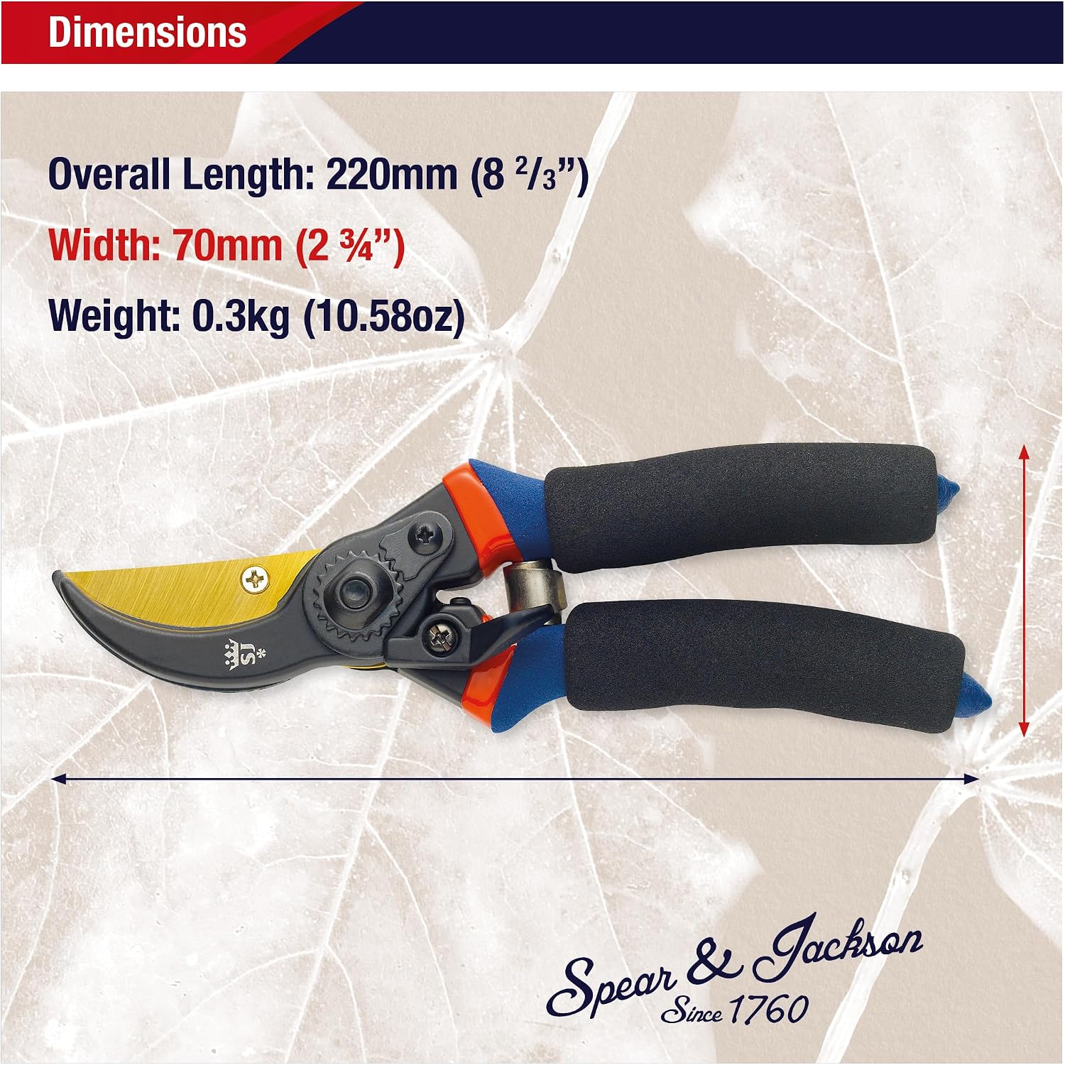 Detalle 2 de Spear & Jackson 6658TITAN Razorsharp Titanium Garden Secateurs