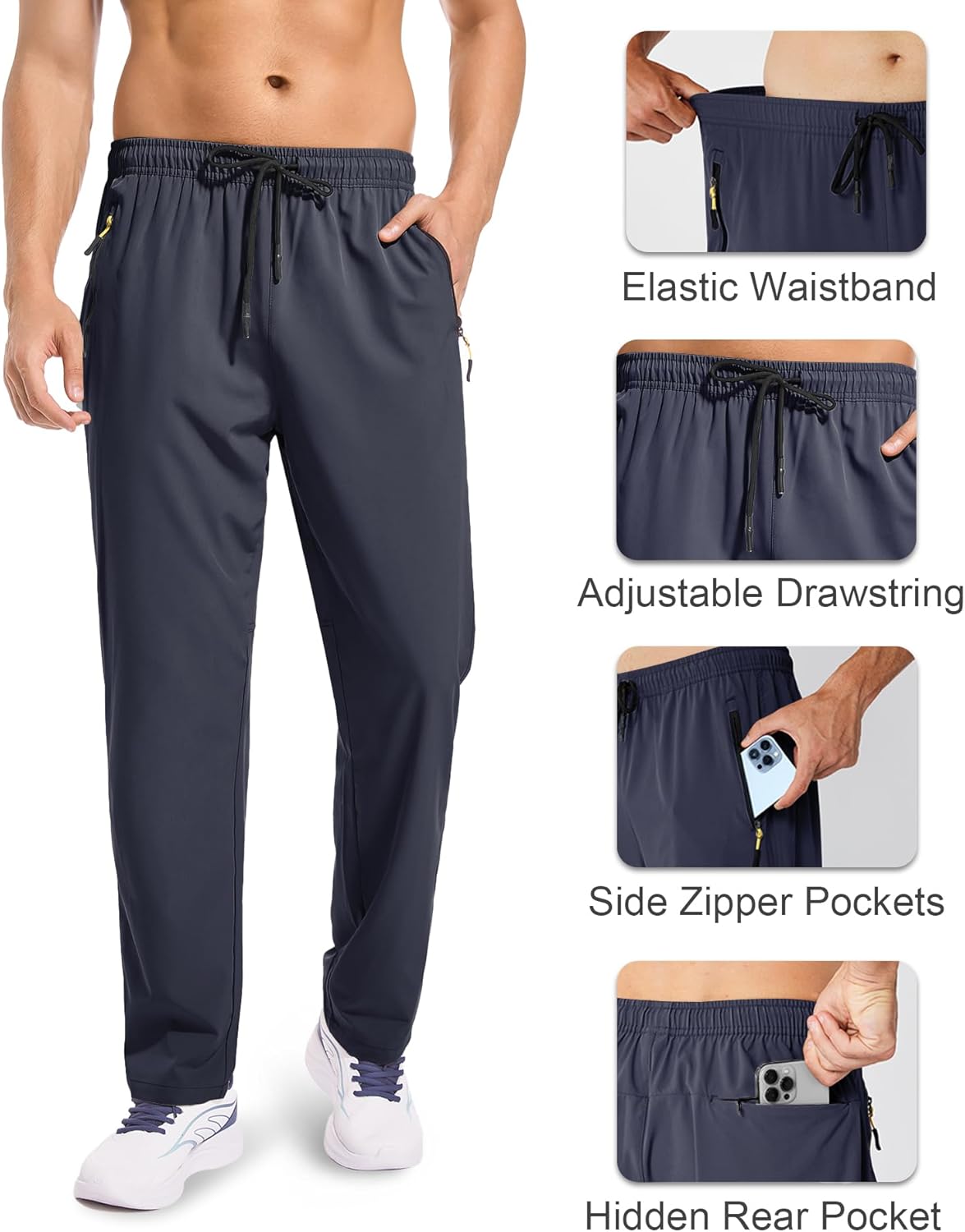 Thumbnail 4 de Zoofly Men's Sweatpants: Breathable Quick-Dry Joggers for Active Outdoors