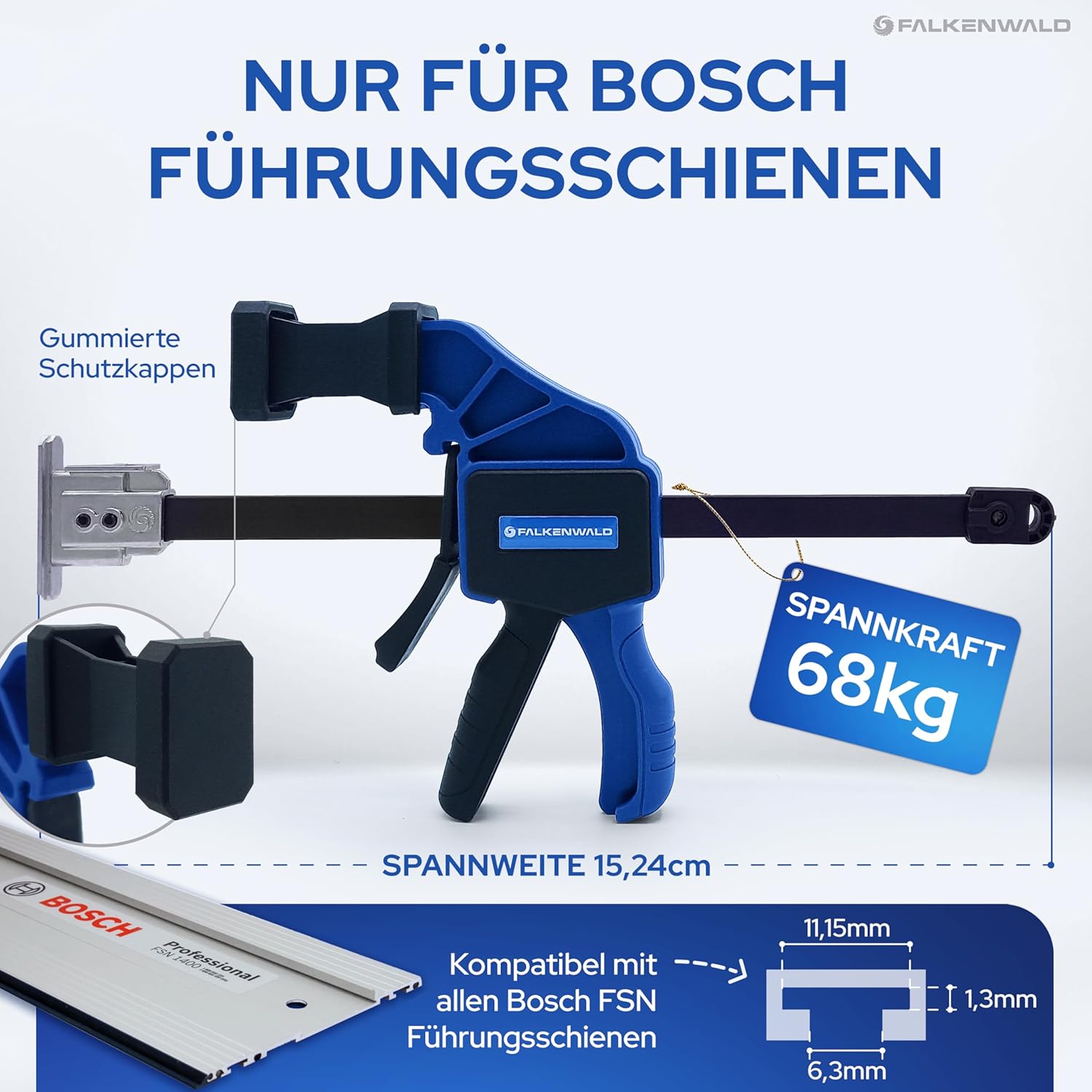 Thumbnail 1 de Falkenwald Einhandzwinge Set 2 Stück 🛠