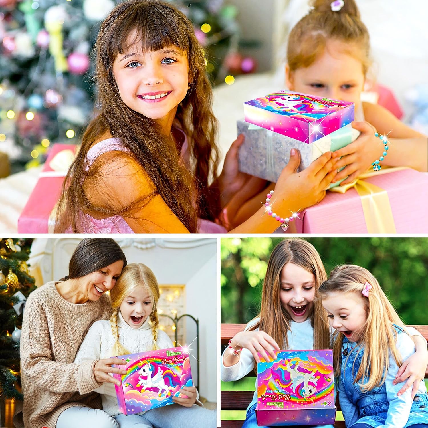 Detalle 2 de Unicorn Bath Bombs for Kids 12-Pack