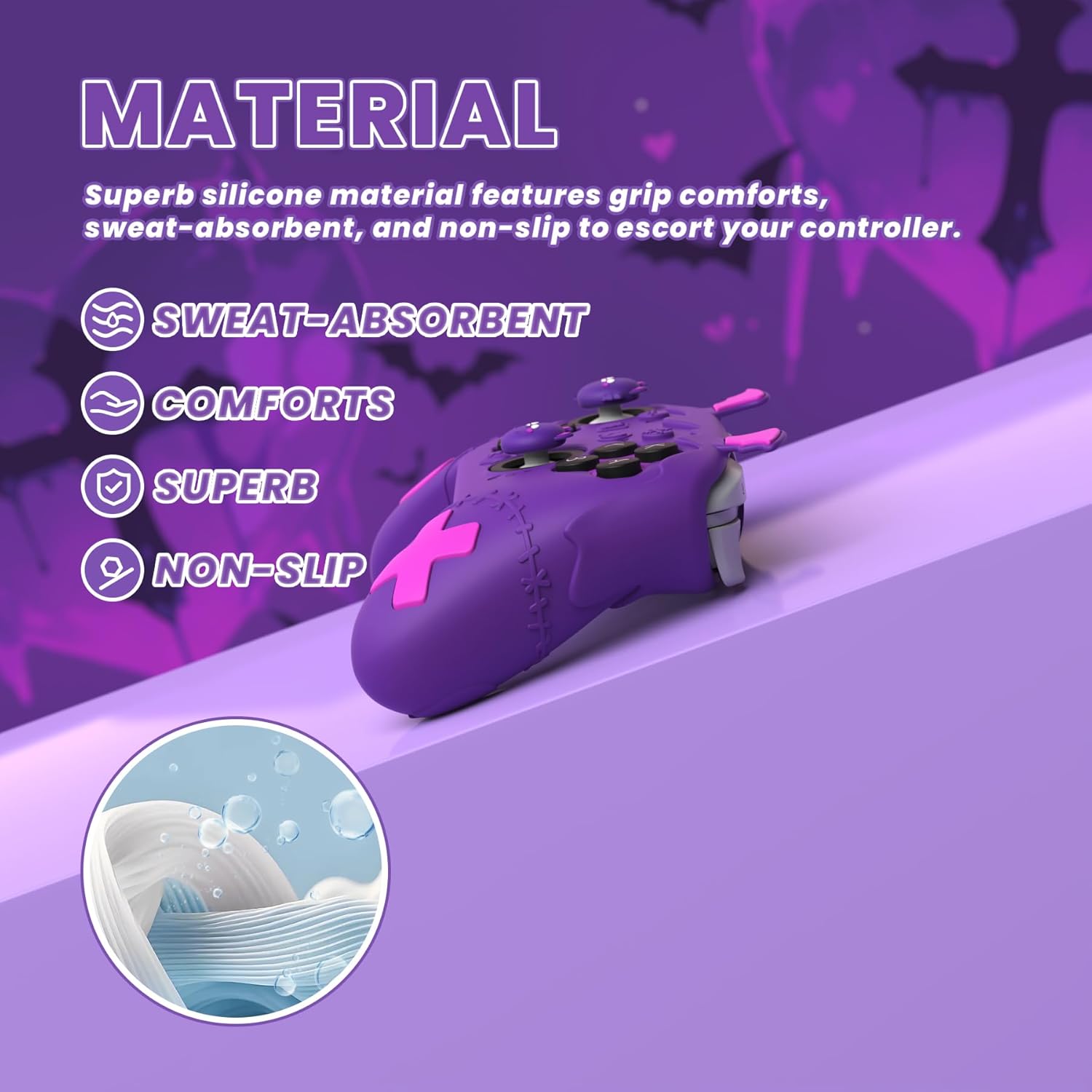 Thumbnail 2 de PlayVital Gothic Imp silicone cover for Nintendo Switch 2 Pro Controller