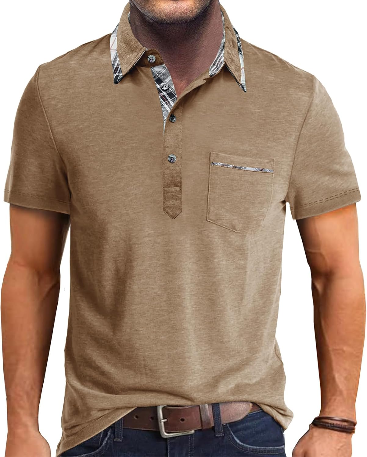 Thumbnail 6 de Comilaka Poloshirt Herren Kurzarm – Kontrast-Design, atmungsaktiv und bequem für Büro & Freizeit