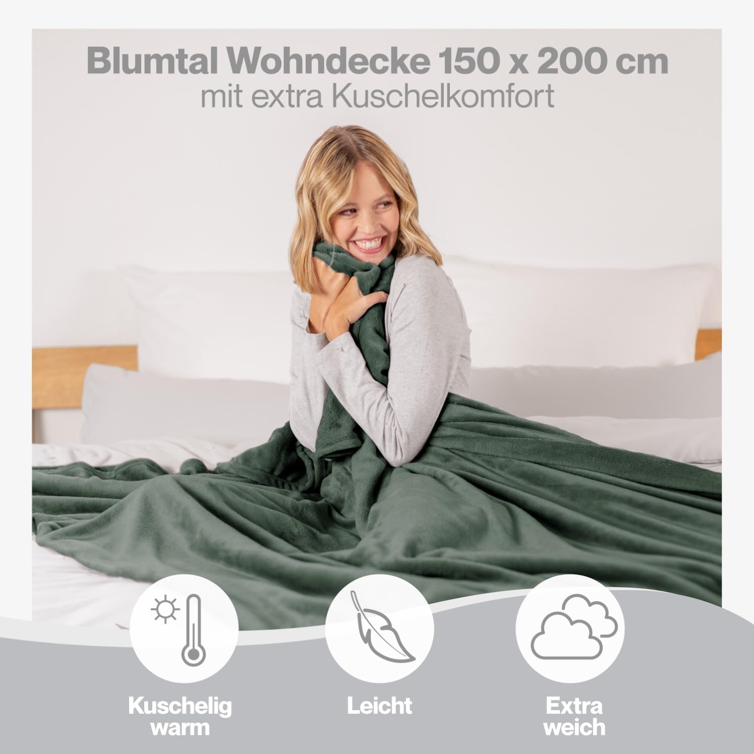 Detalle 2 de Blumtal Kuscheldecke flauschig 150x200 cm