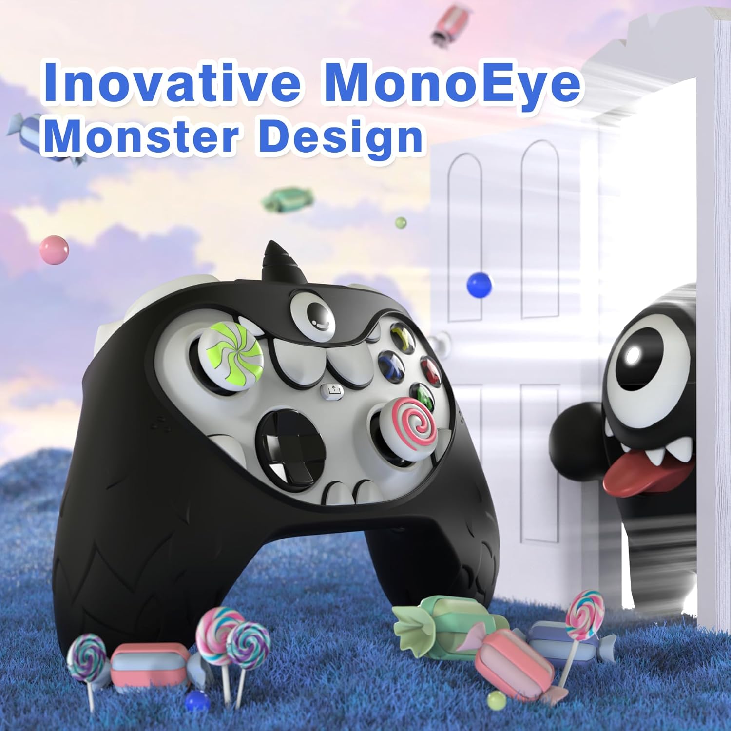 Thumbnail 2 de playvital MonoEye Monster Silicone Cover for Xbox Series X|S Controller – Black